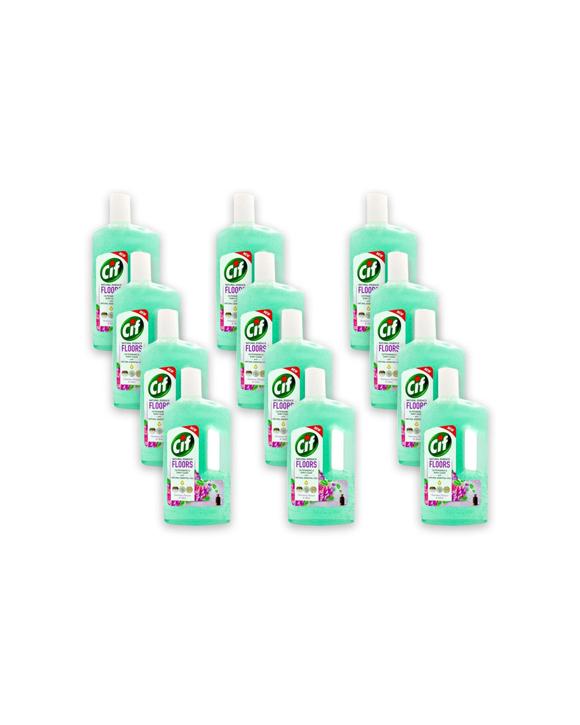 Cif 12PK Essence Floor Cleaner Summer Flower And Scented Pack 997ml - Green