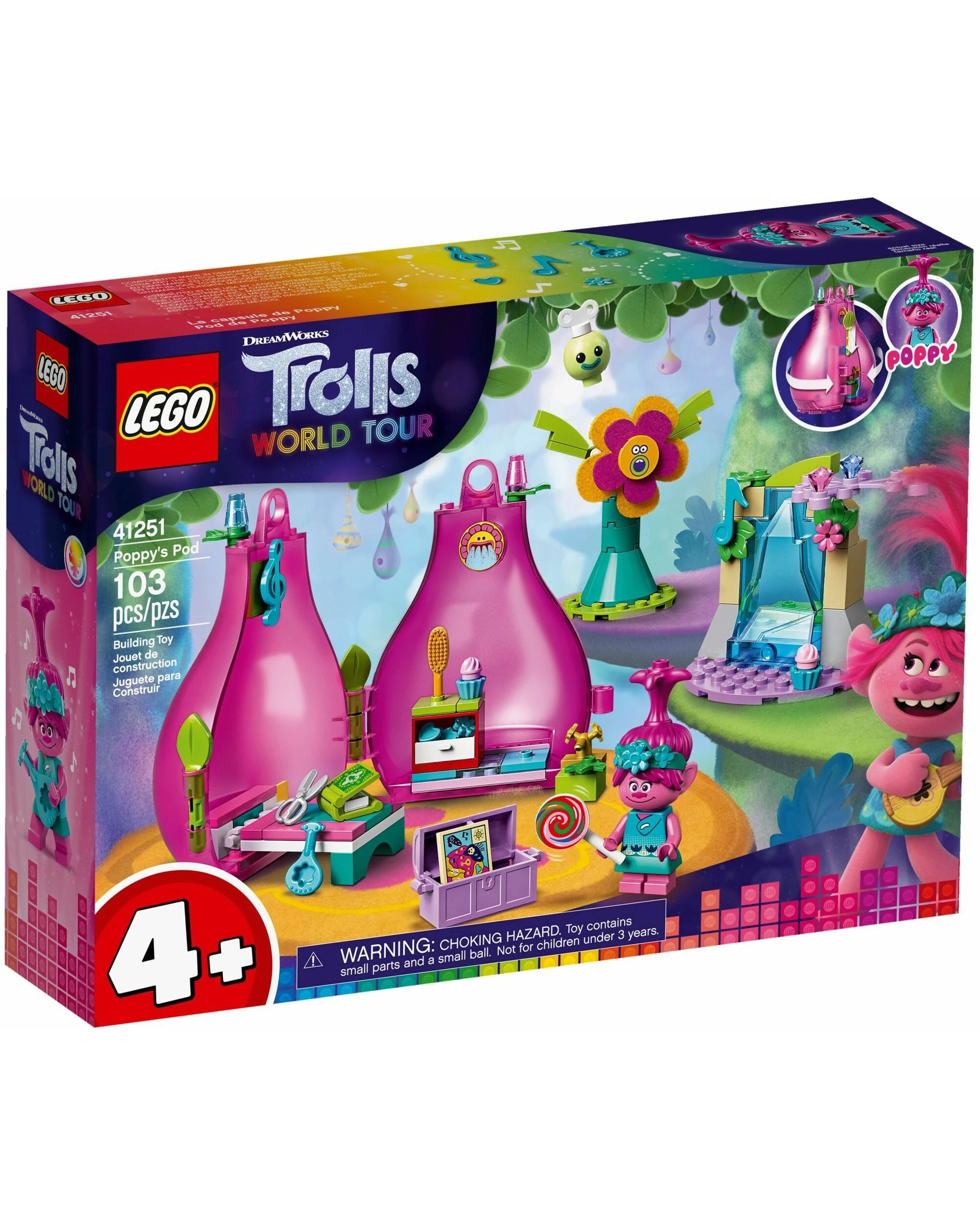 1 LEGO 41251 Poppy's Pod | Trolls World Tour Playset, 1 of 5