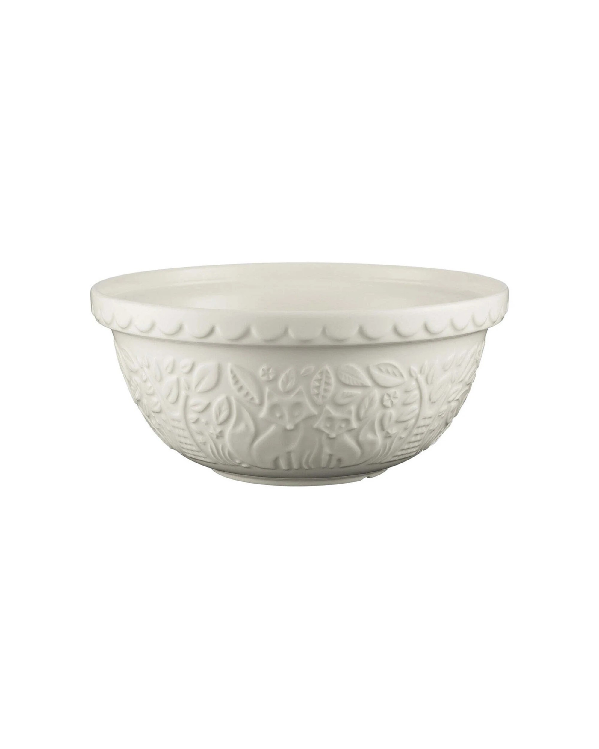 1 Mason Cash Forest Fox Food Mixing Bowl 29cm Earthenware High Gloss Finish - White, 1 of 1