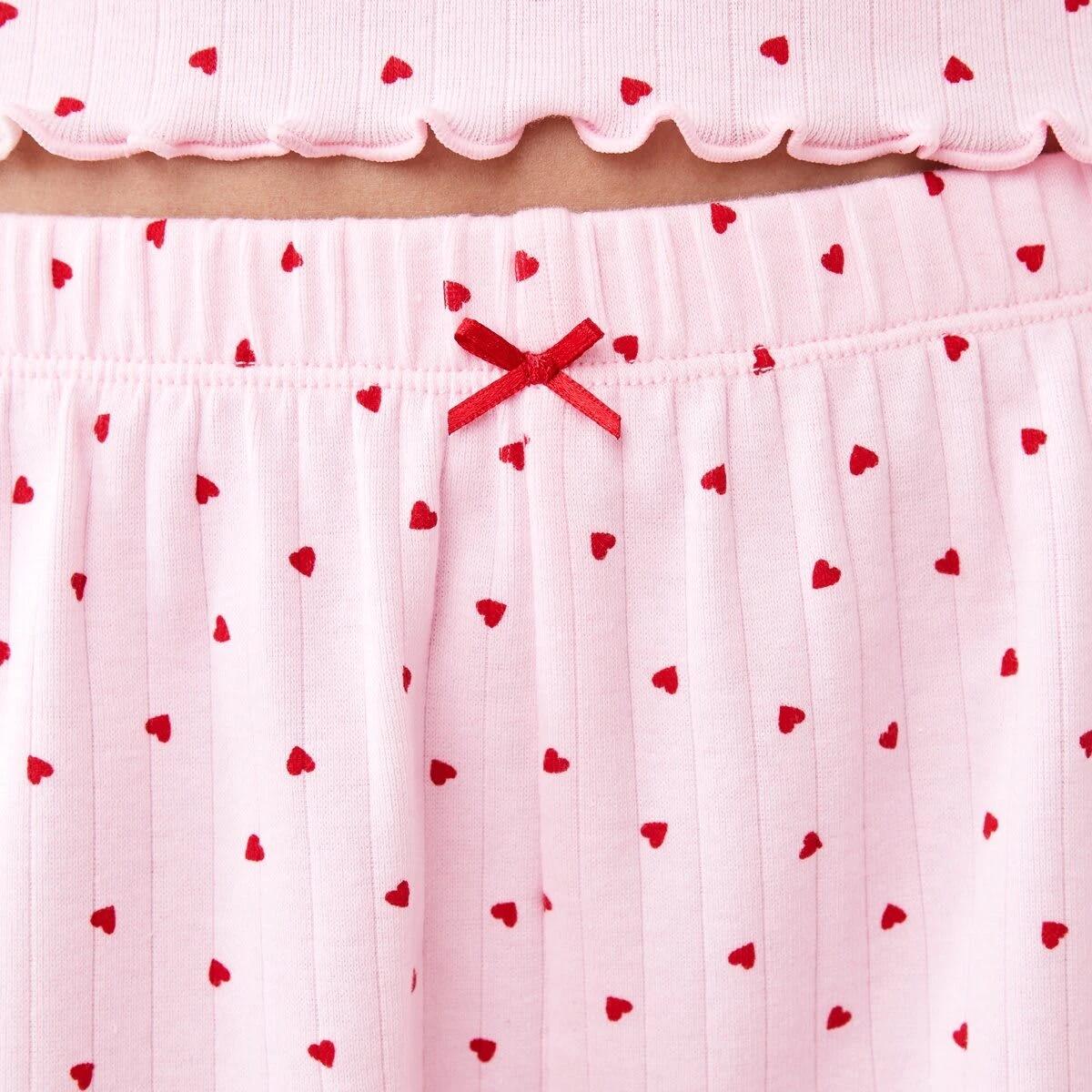 4 Rib Sleep Shorts HEARTS BALLERINA, 4 of 7