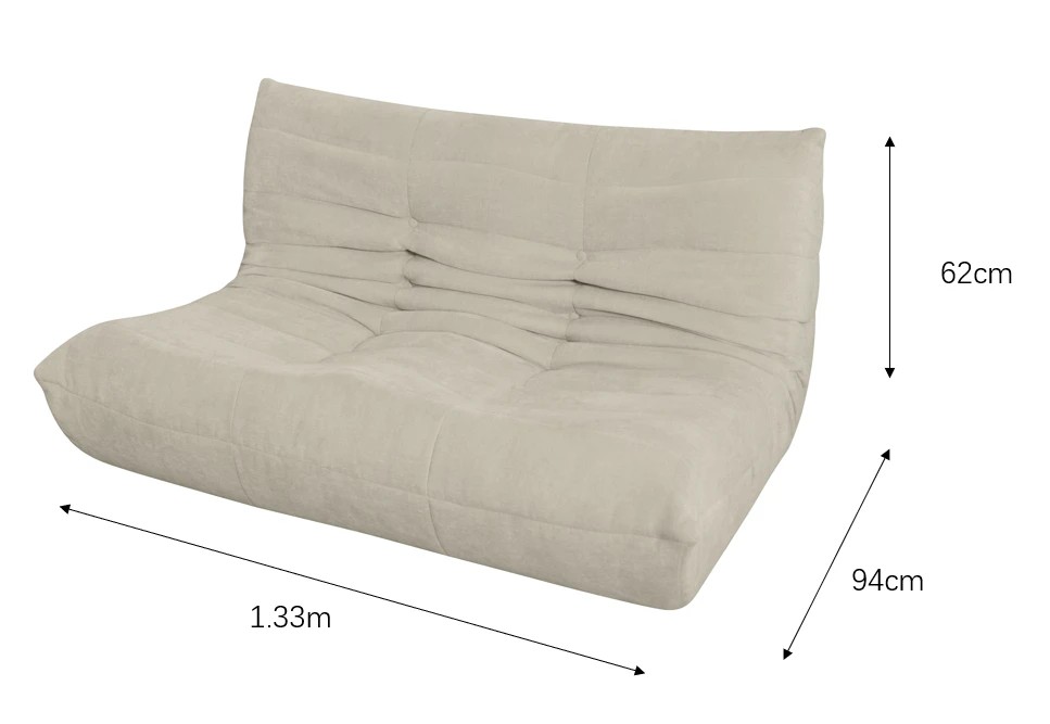 10 Goldie 2 Seat Compressed Sofa - Natural, 10 of 10