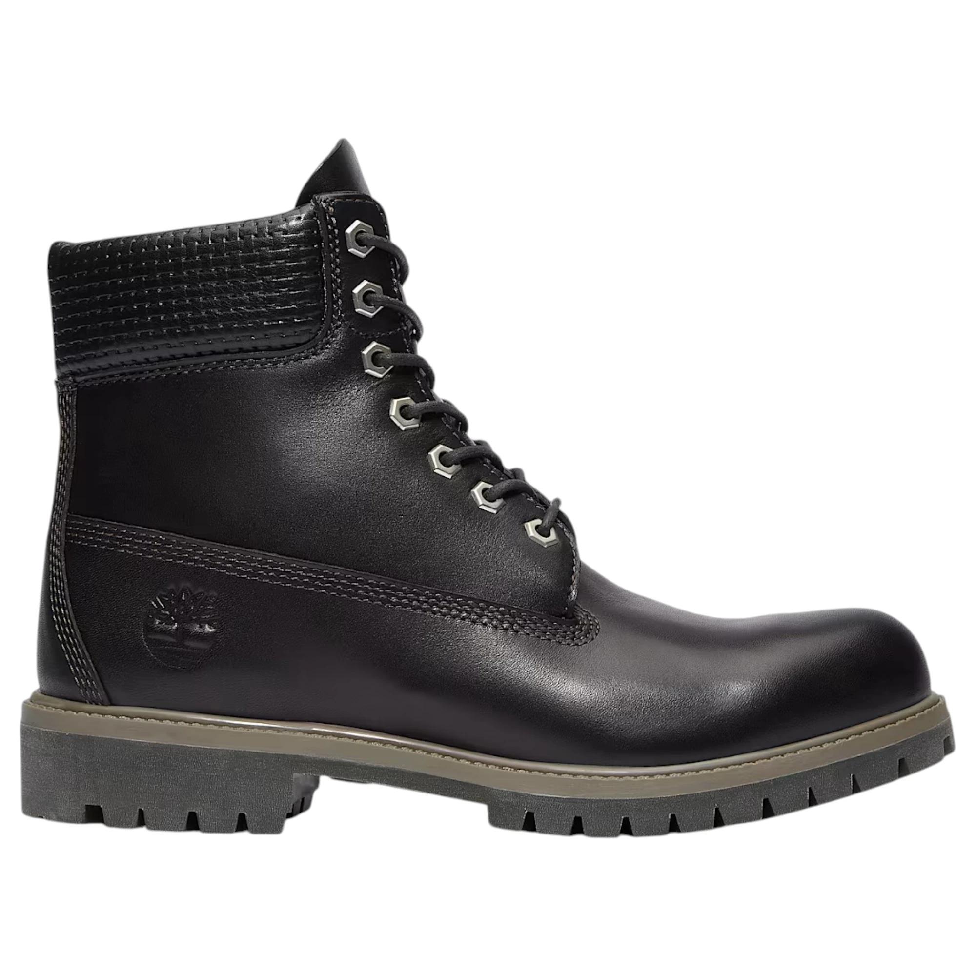 6 Timberland Mens 6-Inch Premium Waterproof Leather Wide Boot BLACK GRAIN, 6 of 7