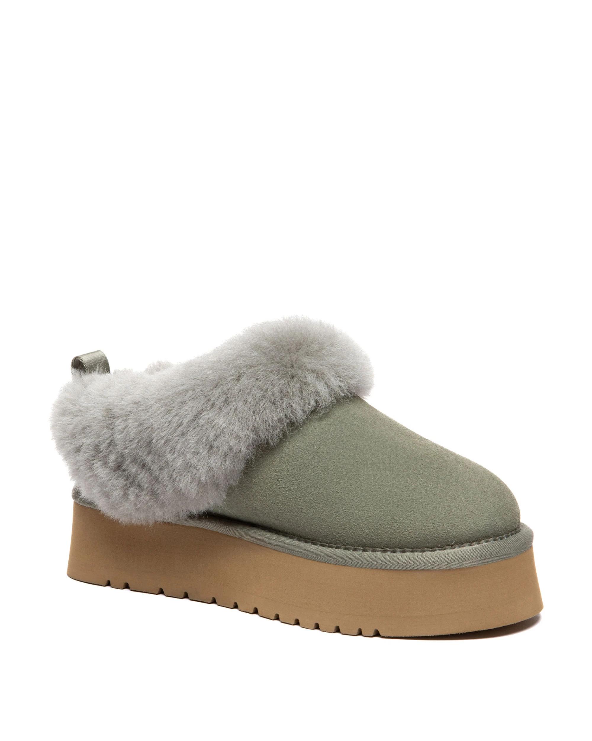 2 Australian Shepherd UGG Womens Glacial Slippers MOSS GREEN, 2 of 5