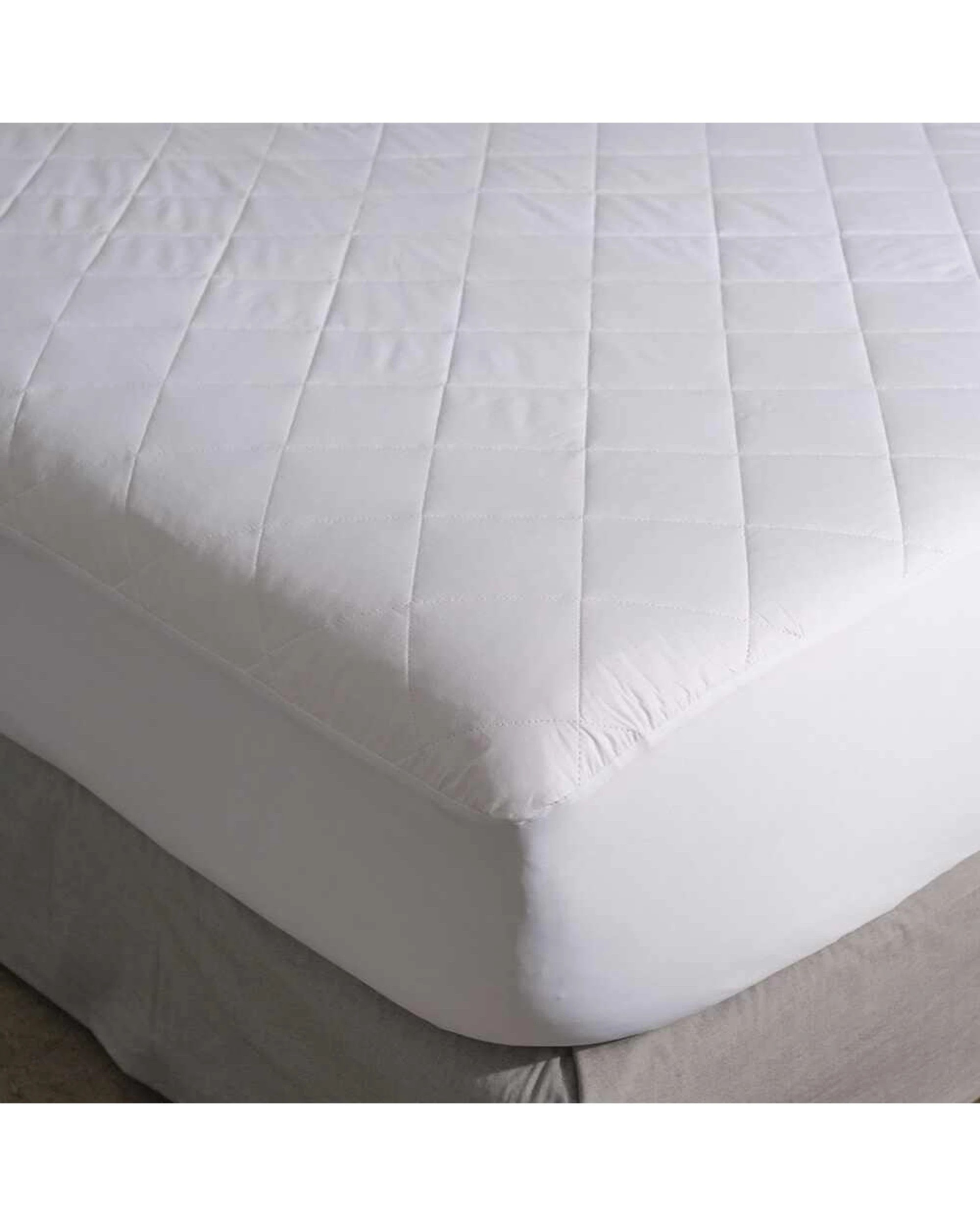 1 Canningvale 190cm Single Bed Cotton Mattress Protector Waterproof Anti-Micro - White, 1 of 1