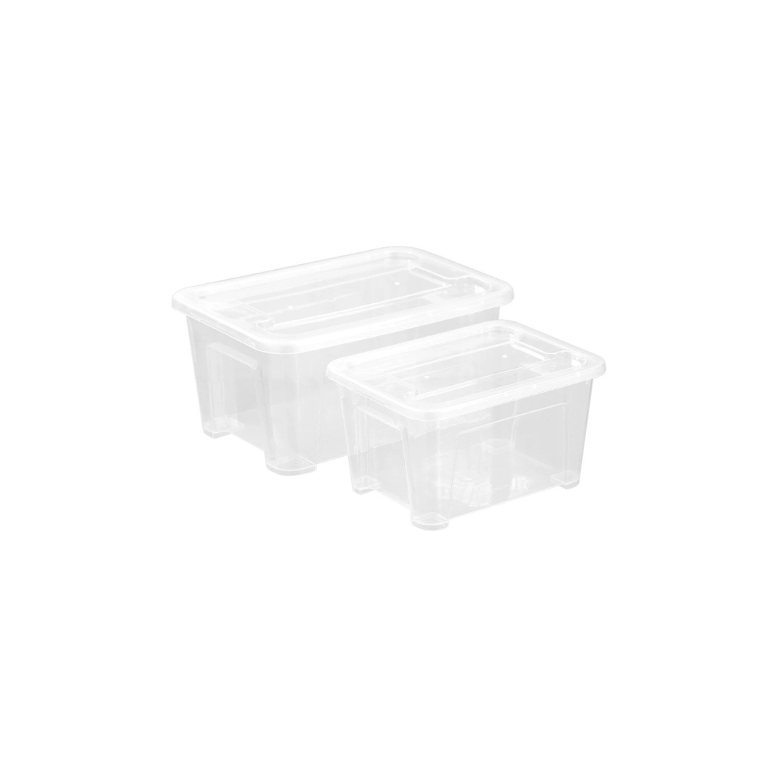 9 Boxsweden Nic-Nac Storage Container 3 Pack 2.5L Stackable Durable Plastic
 - plain, 9 of 9