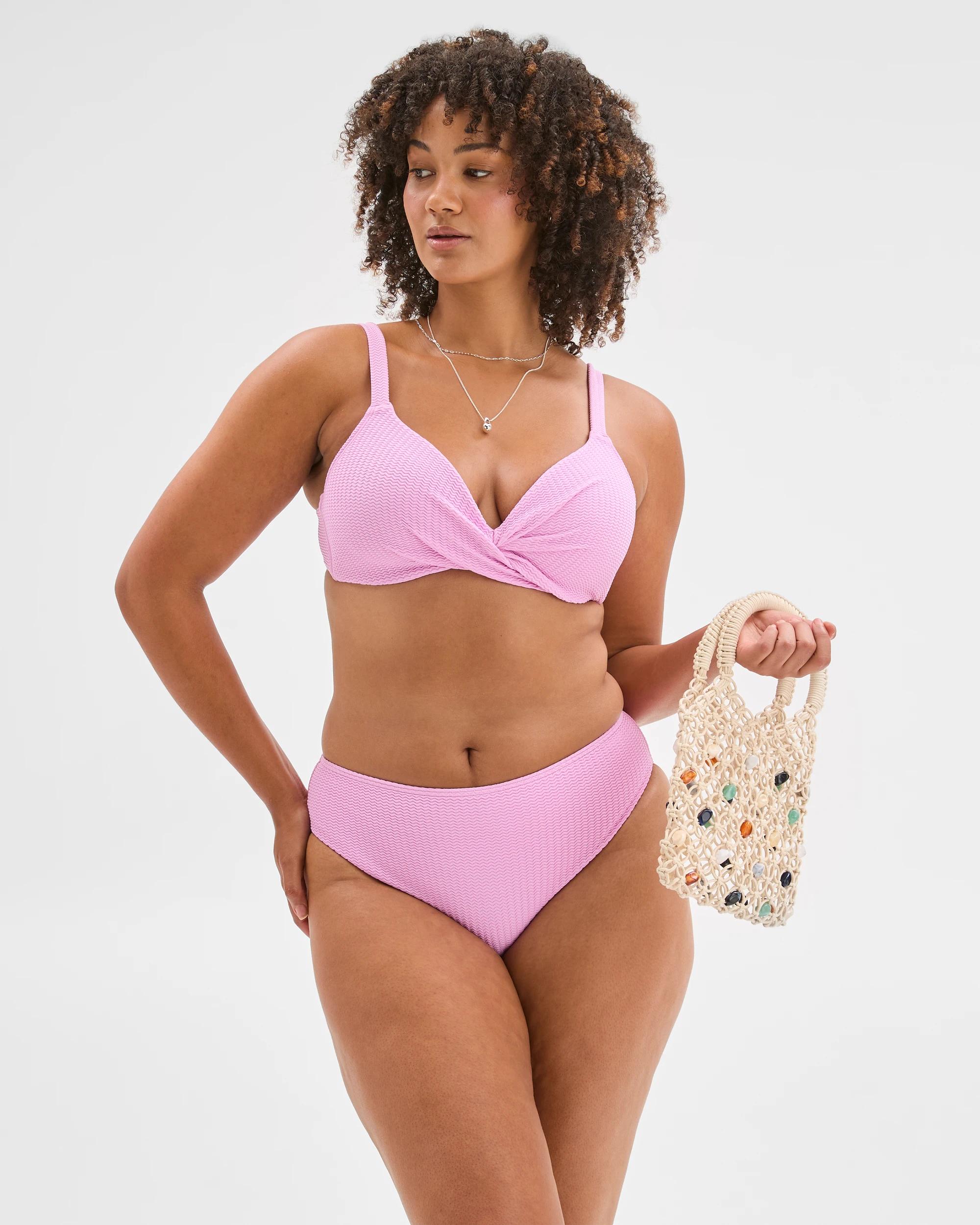 8 Target Woman Resort Crinkle Twist Swim Bikini Top ORCHID, 8 of 9