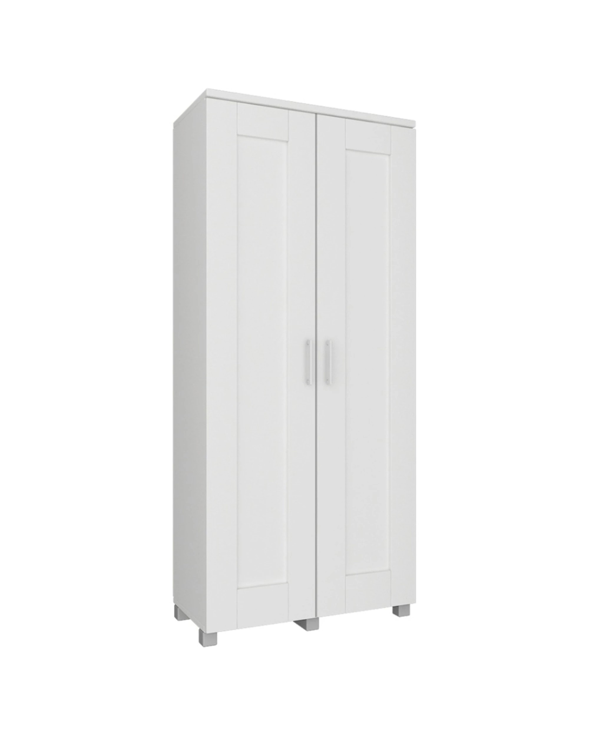 4 Alpine Bay Montreal Broom Cupboard 2 Door 5 Shelf Storage Cabinet Unit - White, 4 of 8