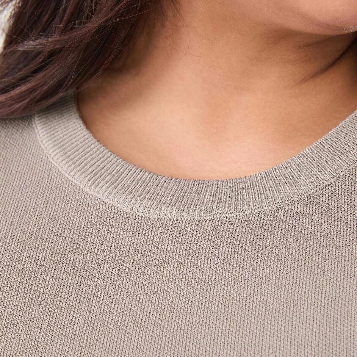 5 Curve Short Sleeve True Knit Top FADED TAUPE, 5 of 6