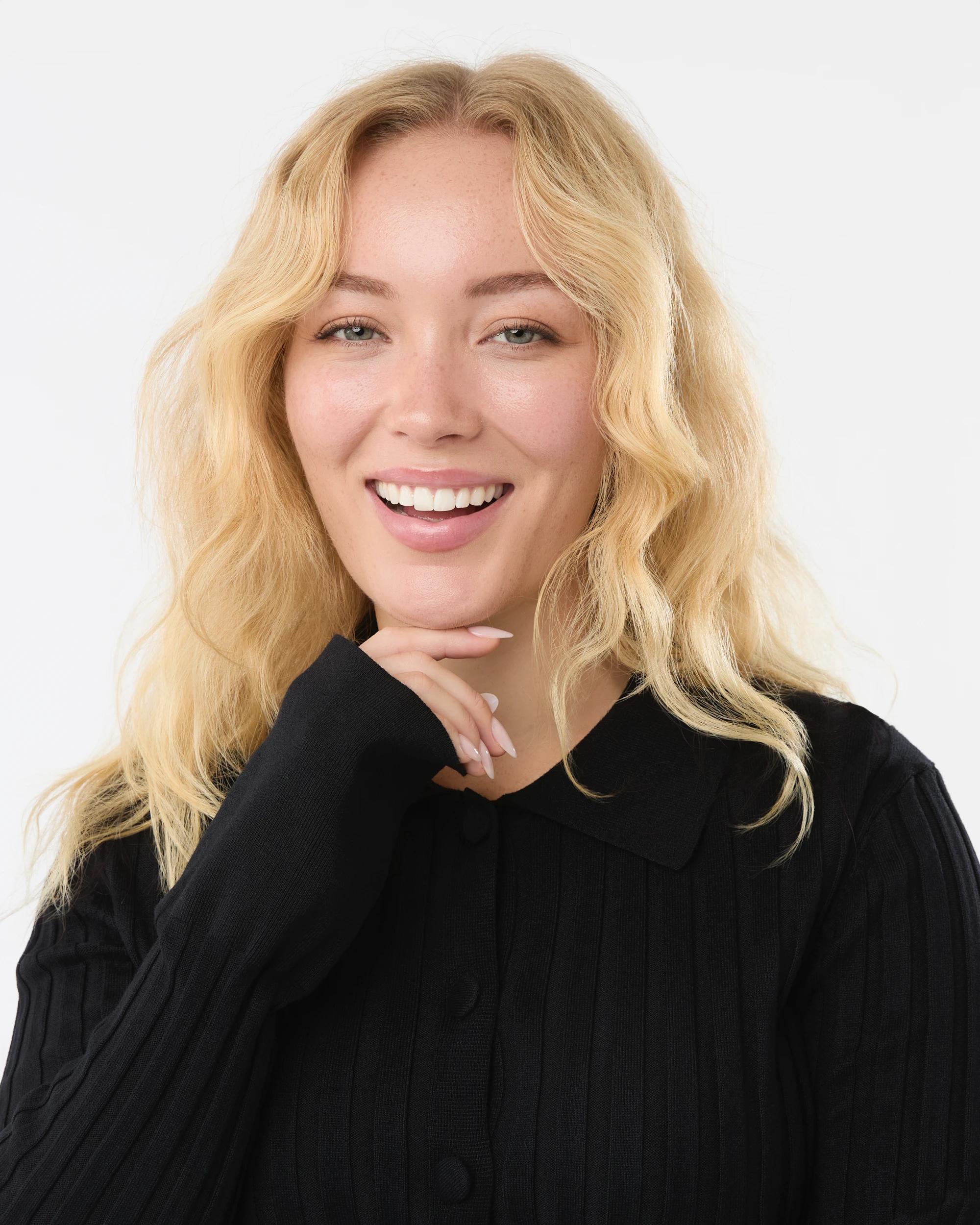 4 Long Sleeve Button Through Polo Shirt Black, 4 of 6