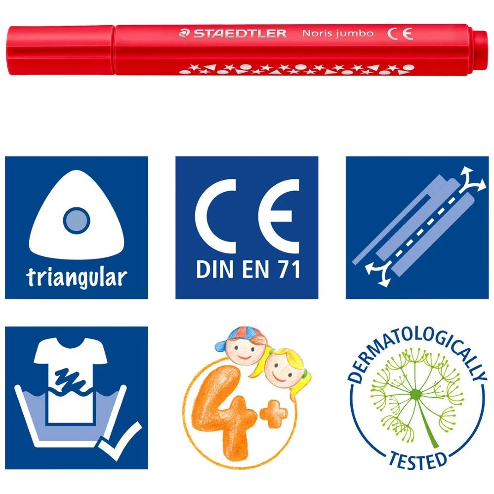 6 Staedtler Noris Broad Fibre-tip Pens 48 Pack, 6 of 7