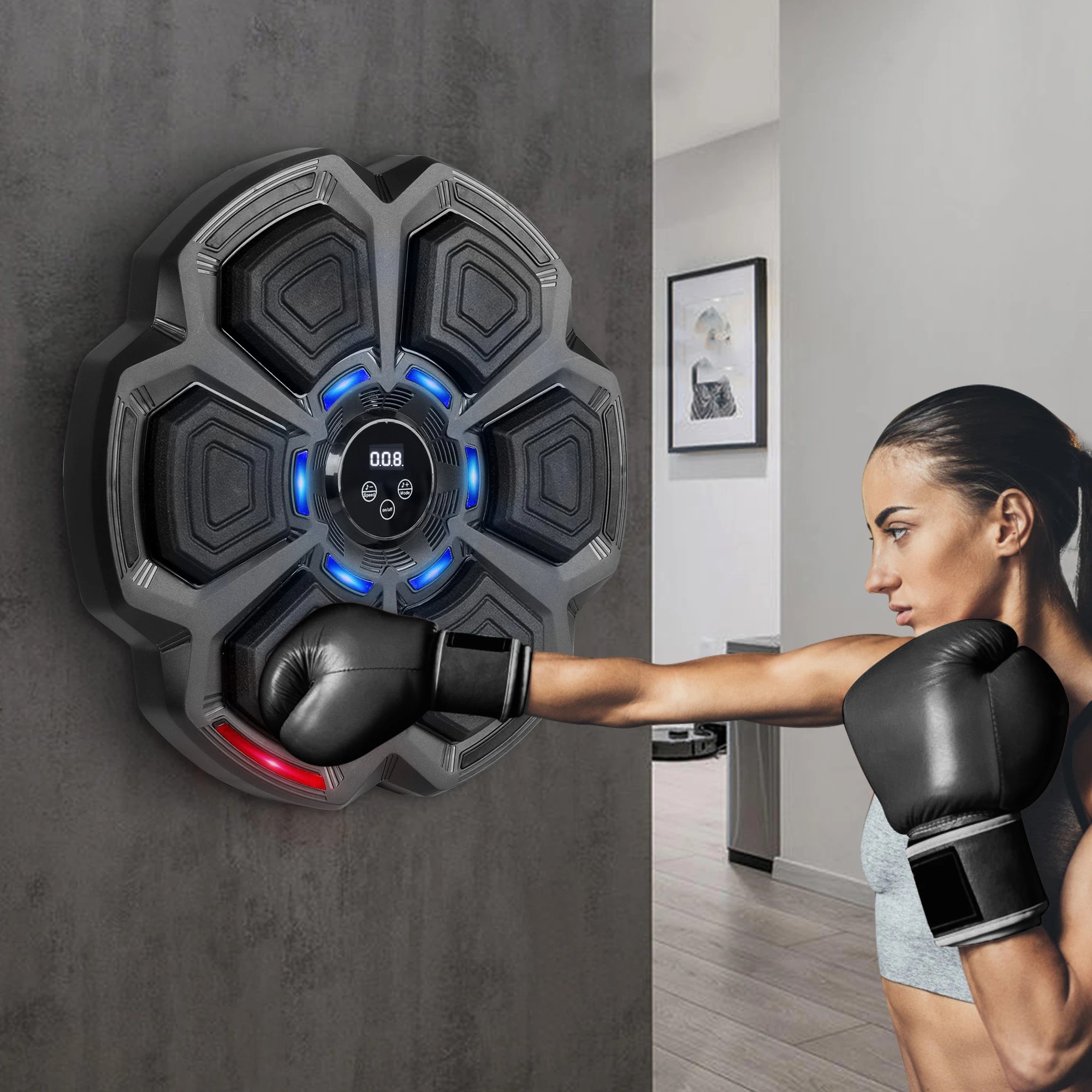 7 Centra Smart Punching Boxing Electronic Music Machine Bluetooth - Black, 7 of 8
