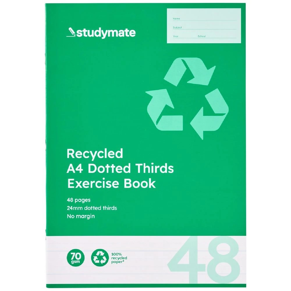 3 Studymate A4 70gsm 24mm Dotted Thirds Book 48 Page, 3 of 3