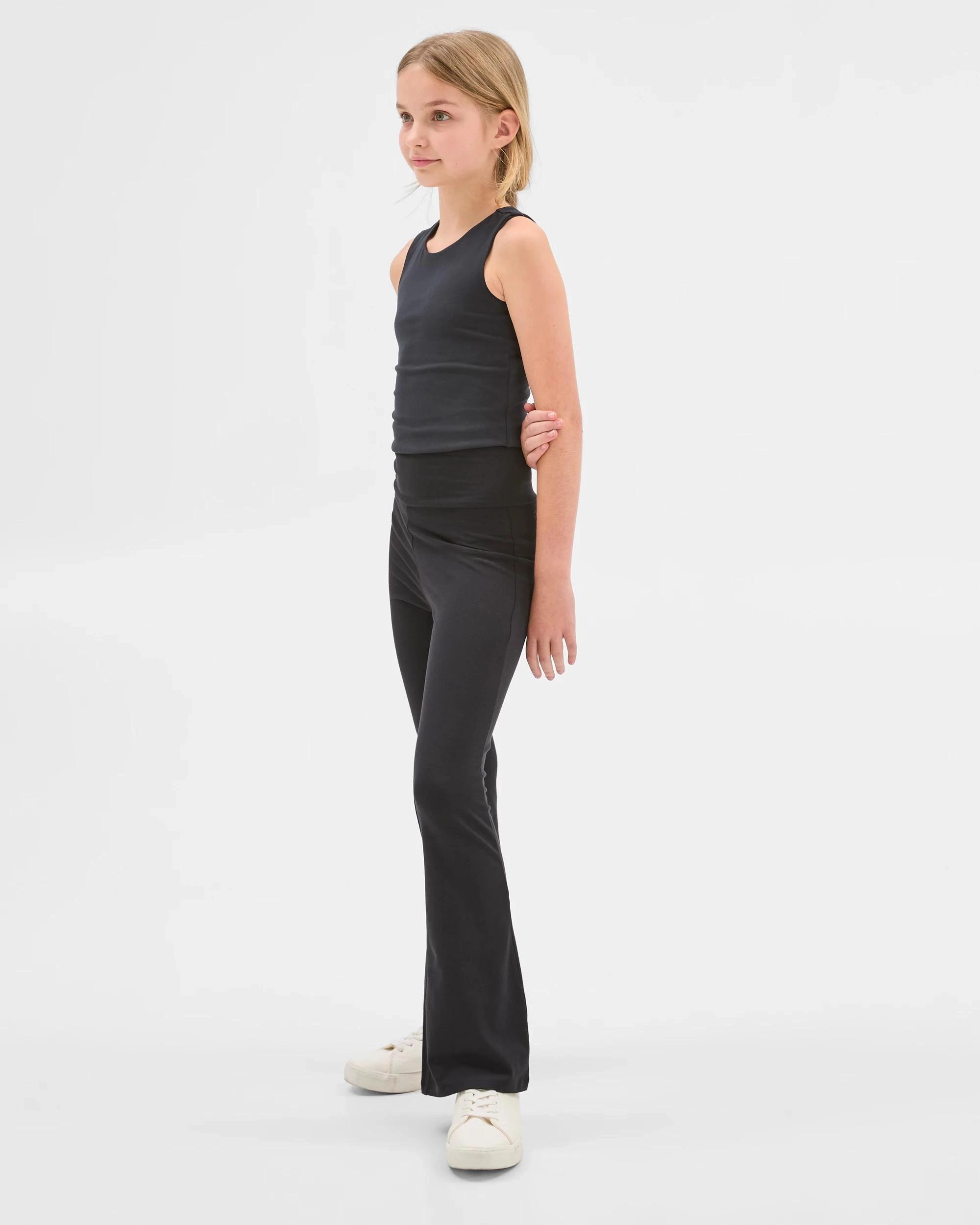 1 Target Folded Waist Flare Pants BLACK, 1 of 5
