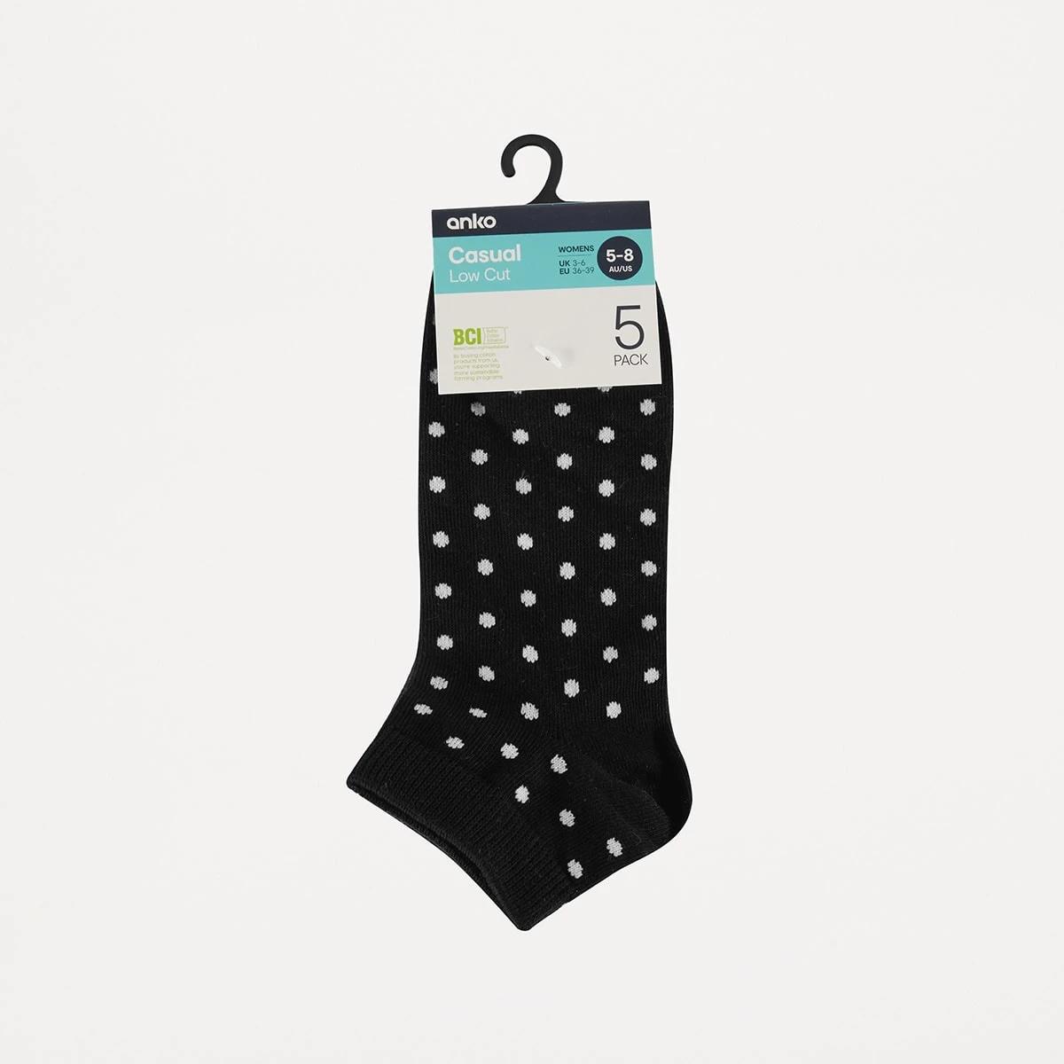3 5 Pack Fashion Low Cut Socks Mono, 3 of 3