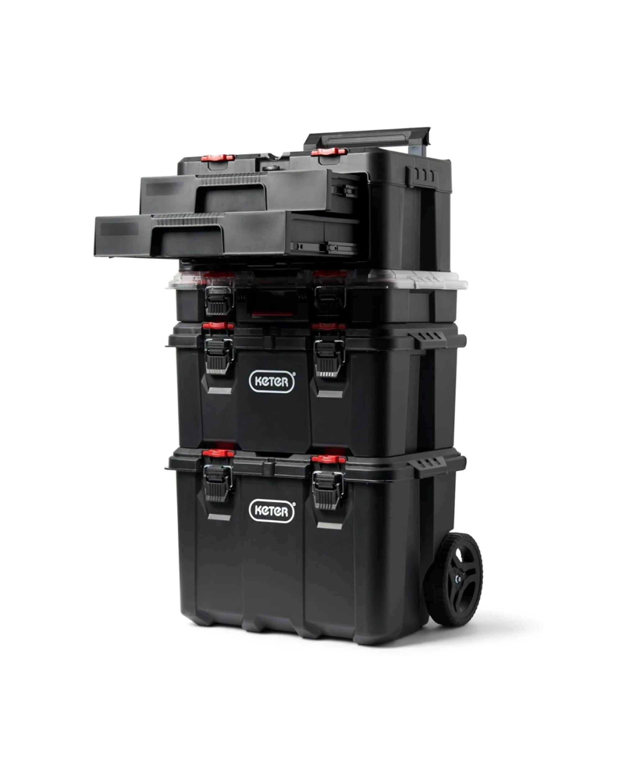 Keter Stack N Roll 2 Drawers Storage Unit Stackable Portable Organiser ...