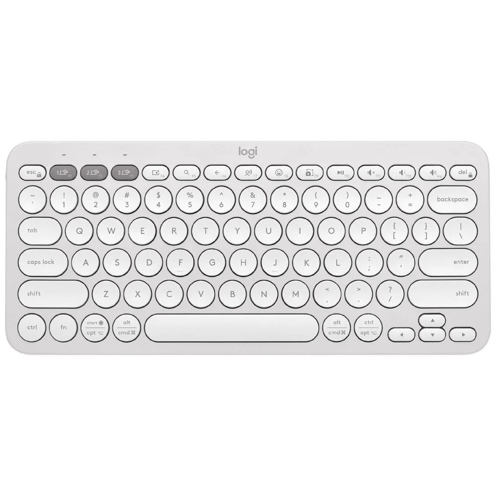 1 Logitech K380s Pebble 2 Keys Wireless Keyboard White, 1 of 5