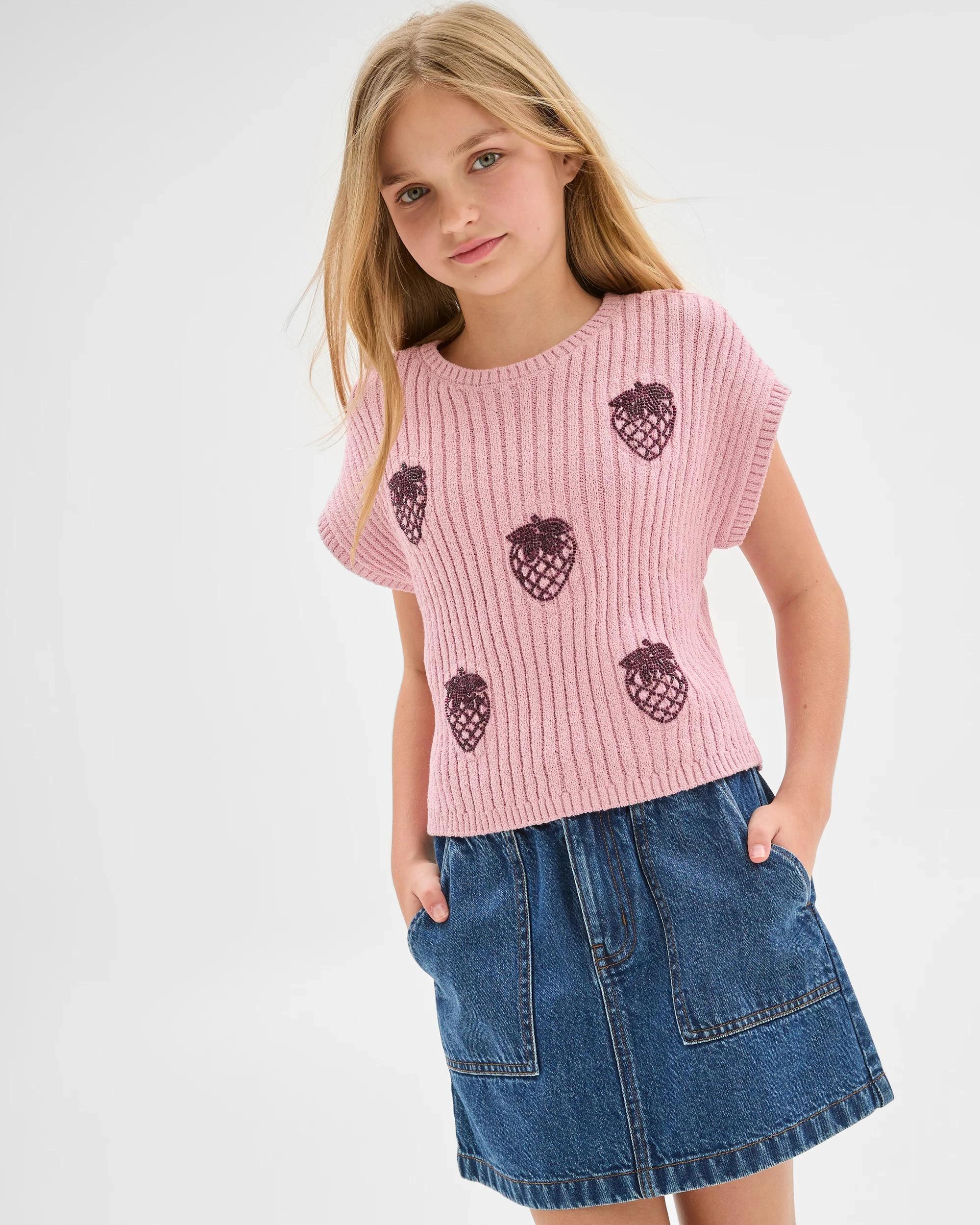 1 Target Australian Cotton Blend Knit T-Shirt BLEACHED MAUVE, 1 of 5