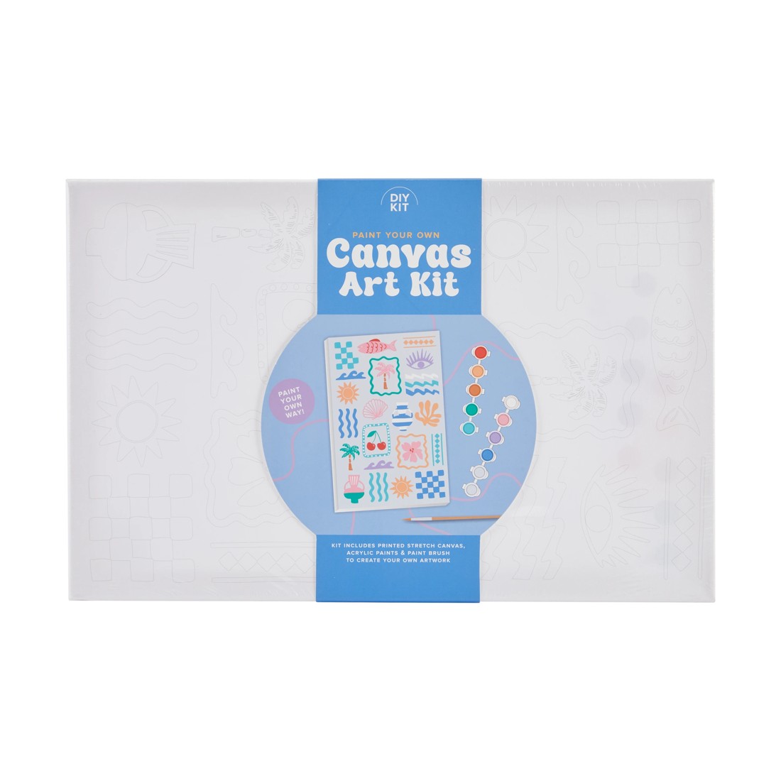 1 DIY Paint Your Own Canvas Art Kit - Mediterranean, 1 of 4