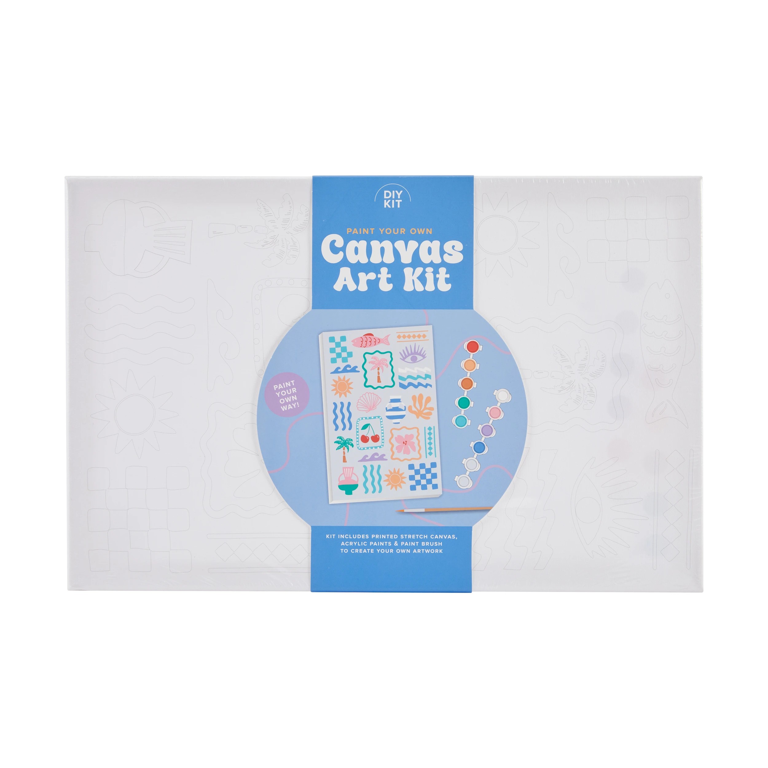 1 DIY Paint Your Own Canvas Art Kit - Mediterranean, 1 of 4