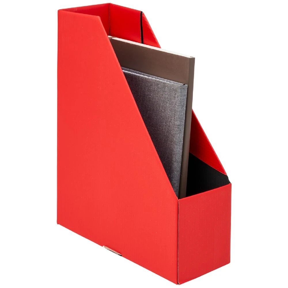 2 J.Burrows Collapsible Magazine File Red, 2 of 4