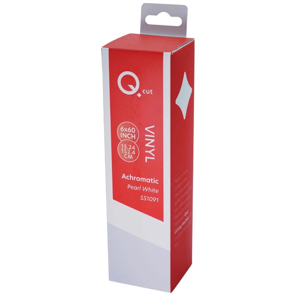 1 Qcut Classic Vinyl 6x6 Pearl White Achromatic, 1 of 3