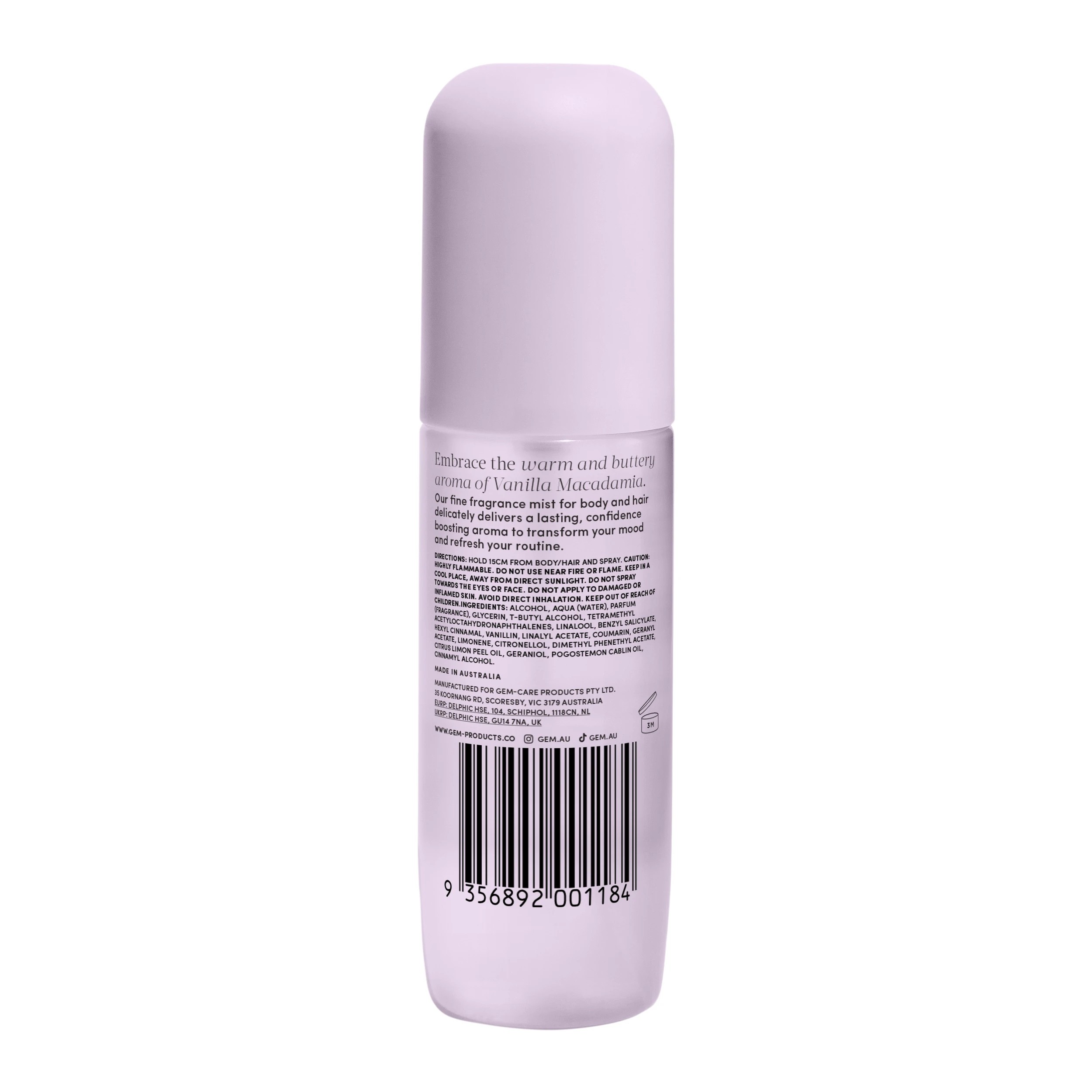 2 Gem Fragrance Mist 90ml - Vanilla and Macadamia, 2 of 6