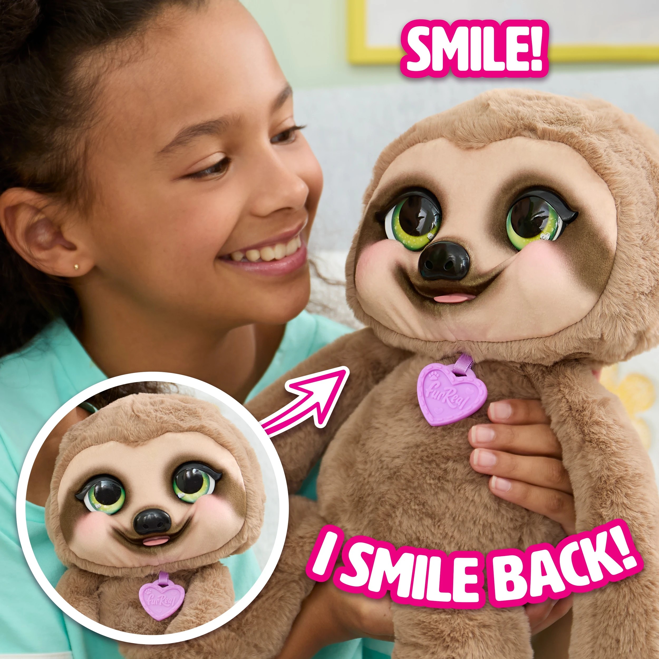 2 furReal Snuggles the Smiling Sloth Plush Toy, 2 of 7