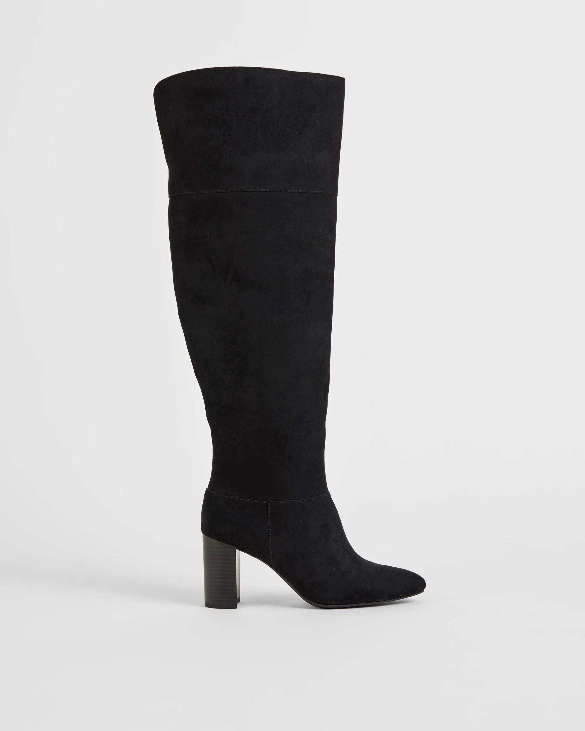 1 Target Woman Crystal Extra Long Block Heel Boot BLACK, 1 of 3