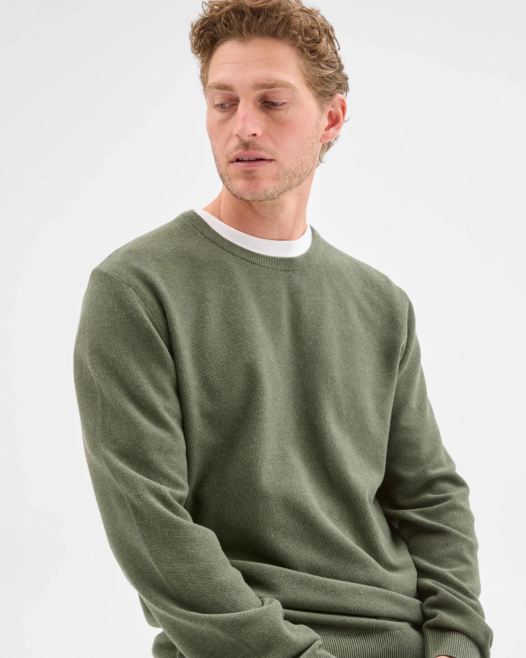 1 Target Australian Cotton Crew Knit Jumper BASIL MARLE, 1 of 7
