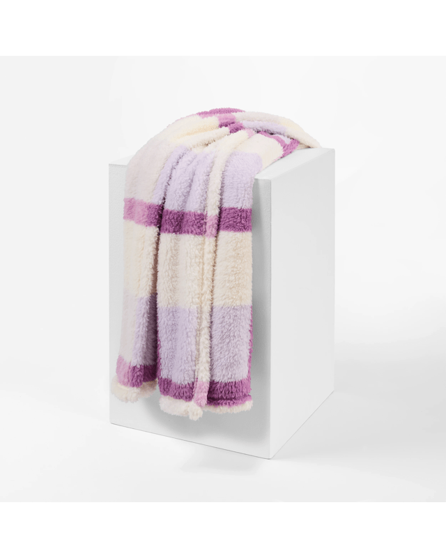 Check Teddy Fleece Throw - Or