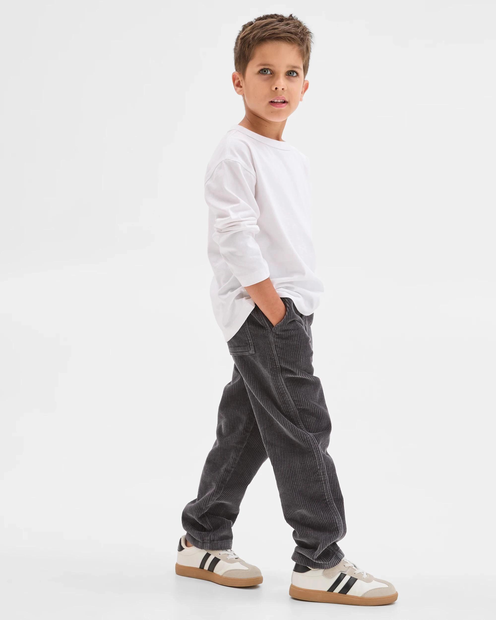 1 Target Kids Australian Cotton Corduroy Pants CHARCOAL, 1 of 7