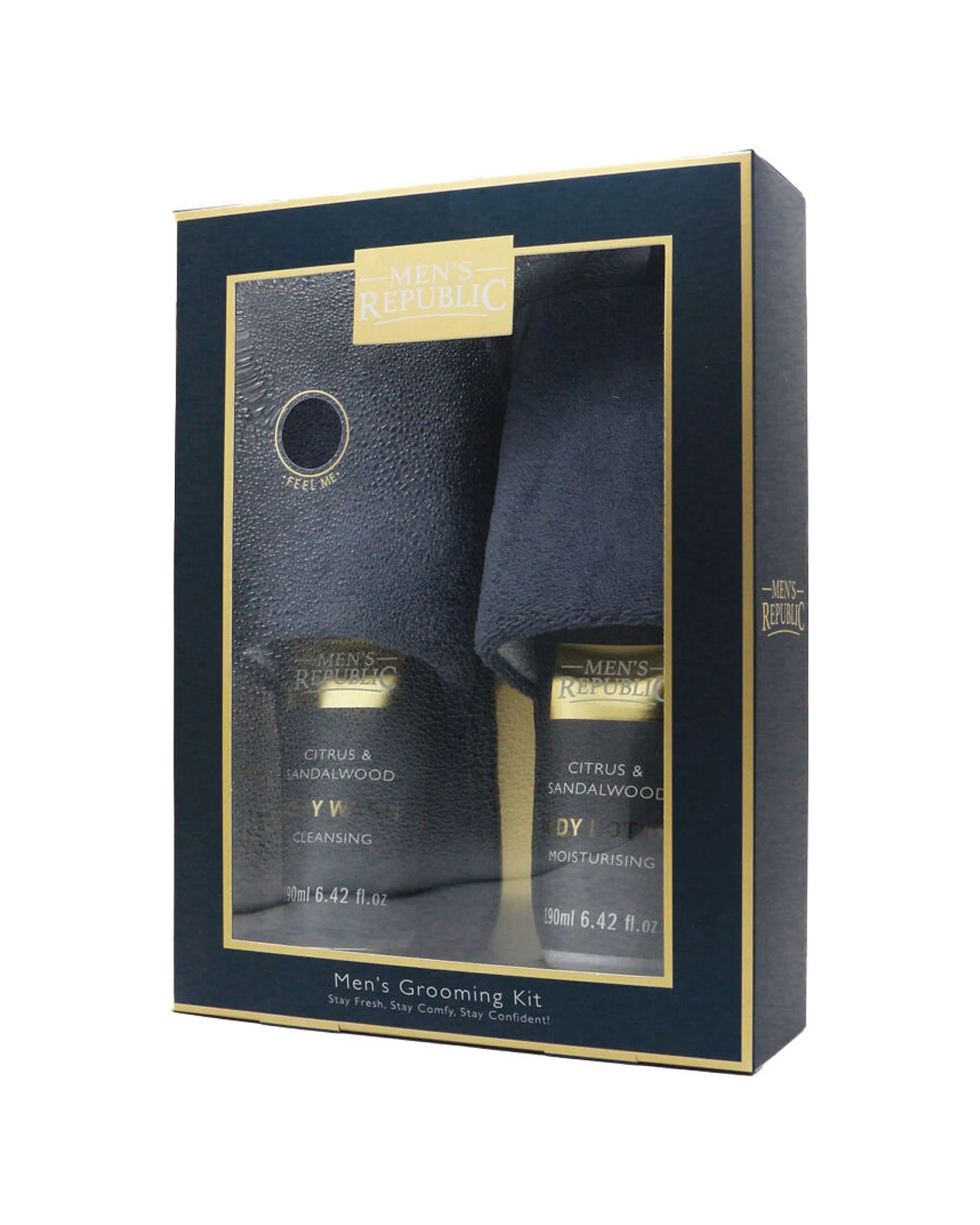3 Mens Republic Grooming And Slippers Kit Comfort And Relaxation Set For Men - Grey, 3 of 3