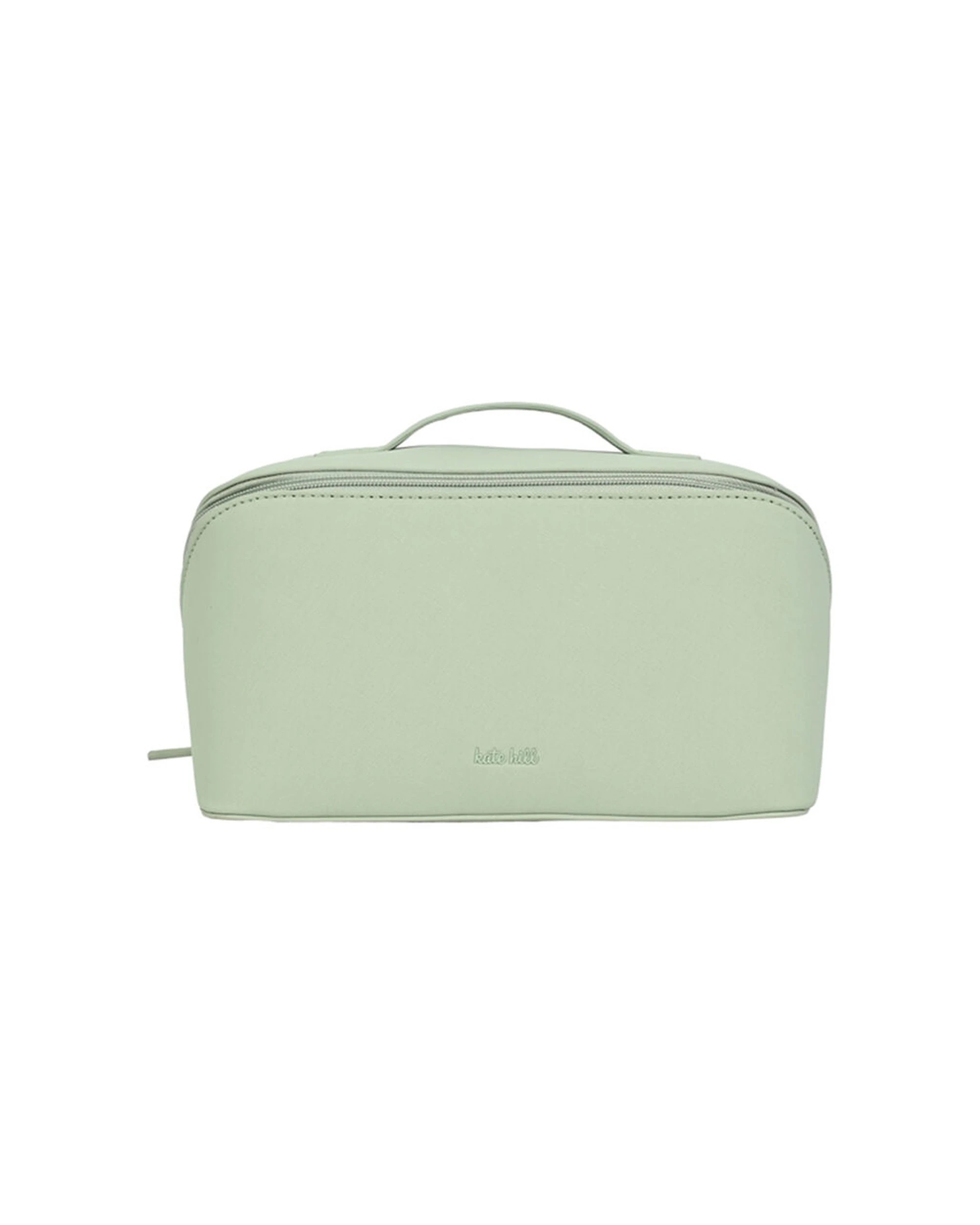 1 Kate Hill Travelling Make Up Cosmetic Bag Case Compact Organised 24x14.5x14.5cm Pistachio - Green, 1 of 7