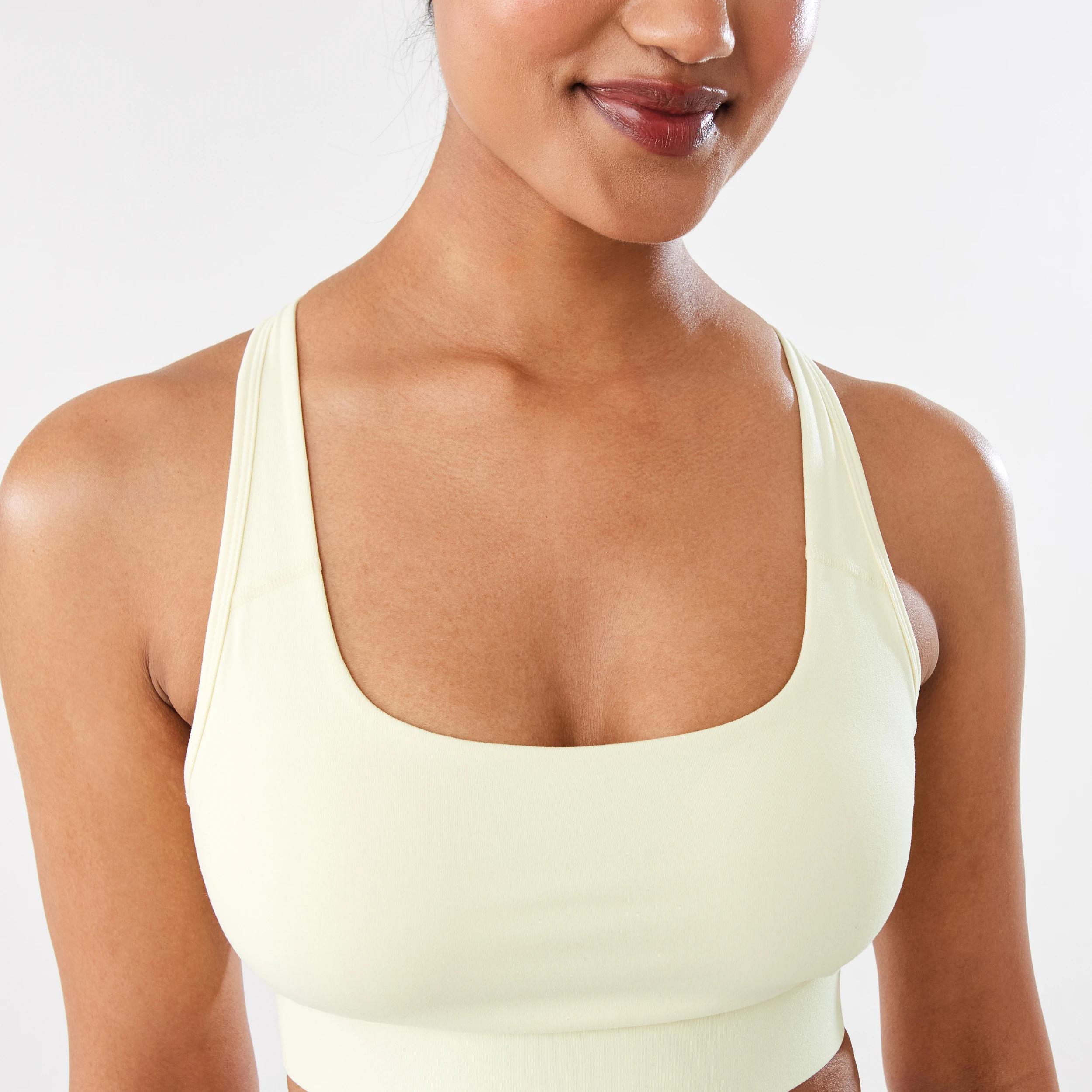 6 Active Womens Performance Crop Top LEMON MIST, 6 of 9