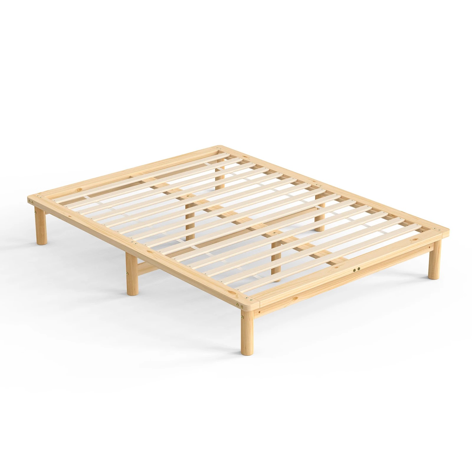 10 Alfordson Bed Frame Wooden Timber Queen Size Mattress Base Platform Basia - Natural, 10 of 10