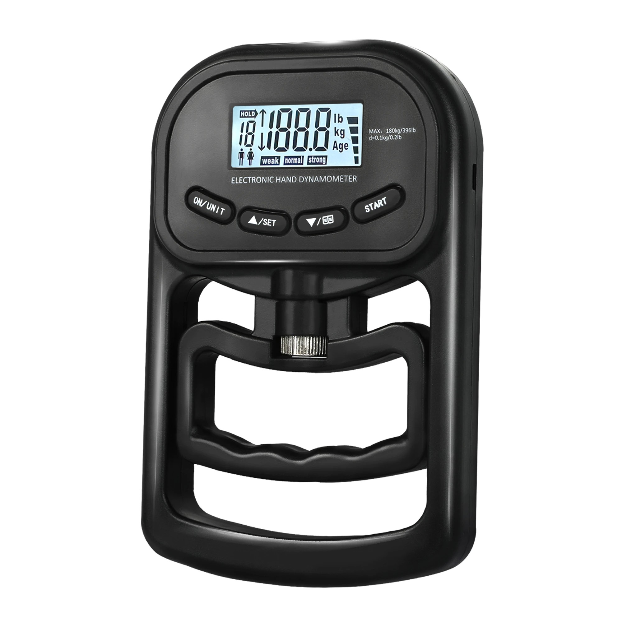 1 Centra Electronic Hand Dynamometer Grip Strength Tester Trainer 180kg Home Use, 1 of 8