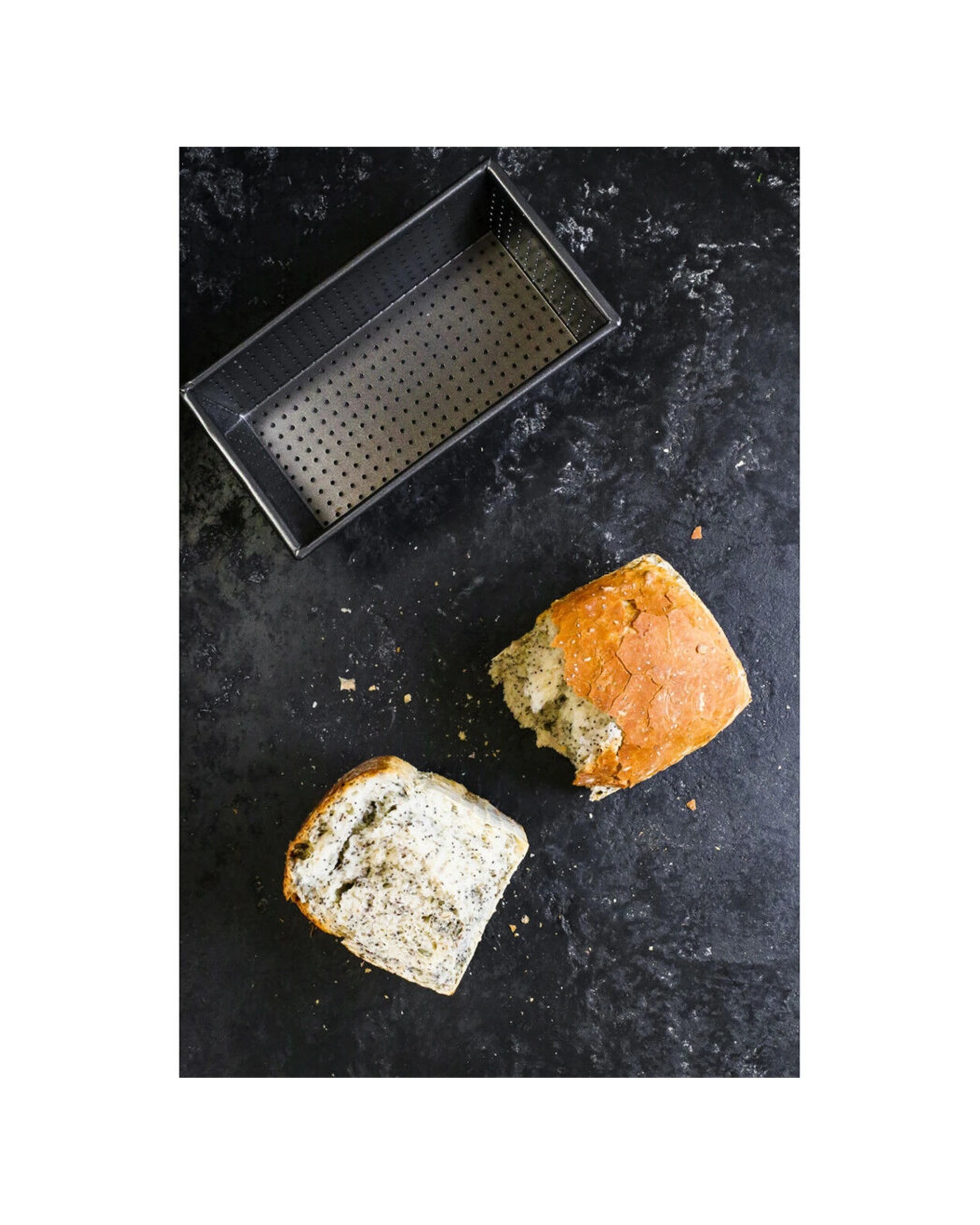 5 Mastercraft 2x 16x10cm Crusty Bake Non-Stick Box Sided Loaf Bread Pan - Black, 5 of 8