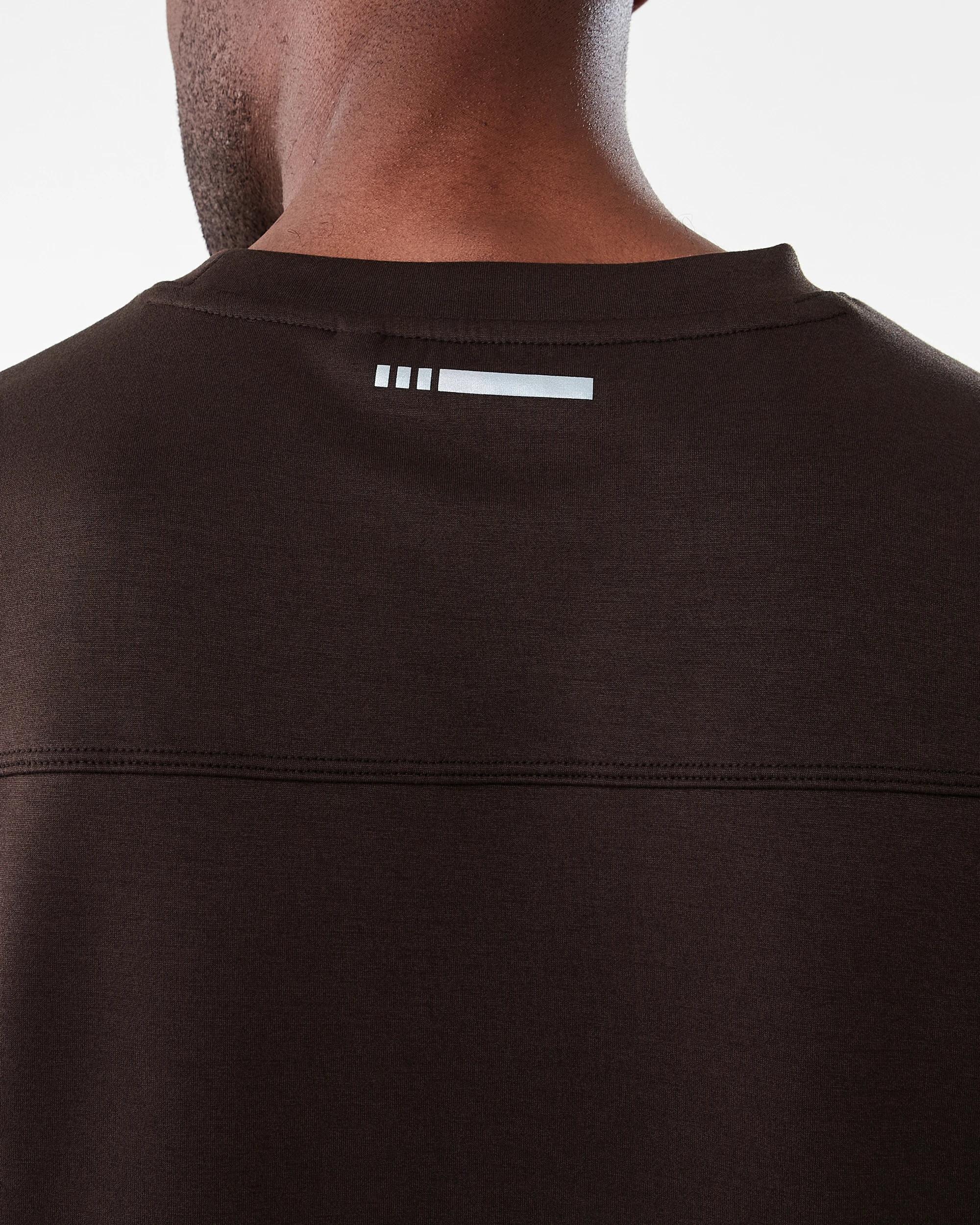 6 Active Mens Oversized Scuba T-shirt Brn Maogny, 6 of 6