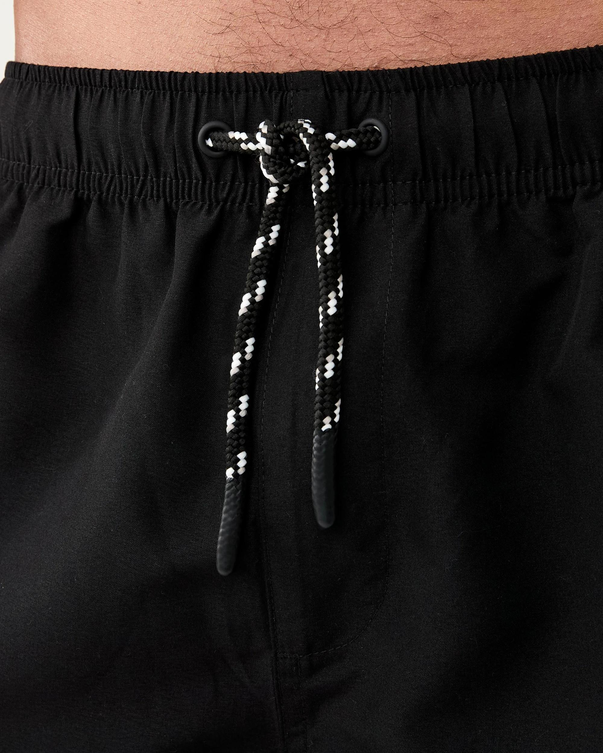 4 Elastic Waist Regular Cargo Boardshorts Black, 4 of 7