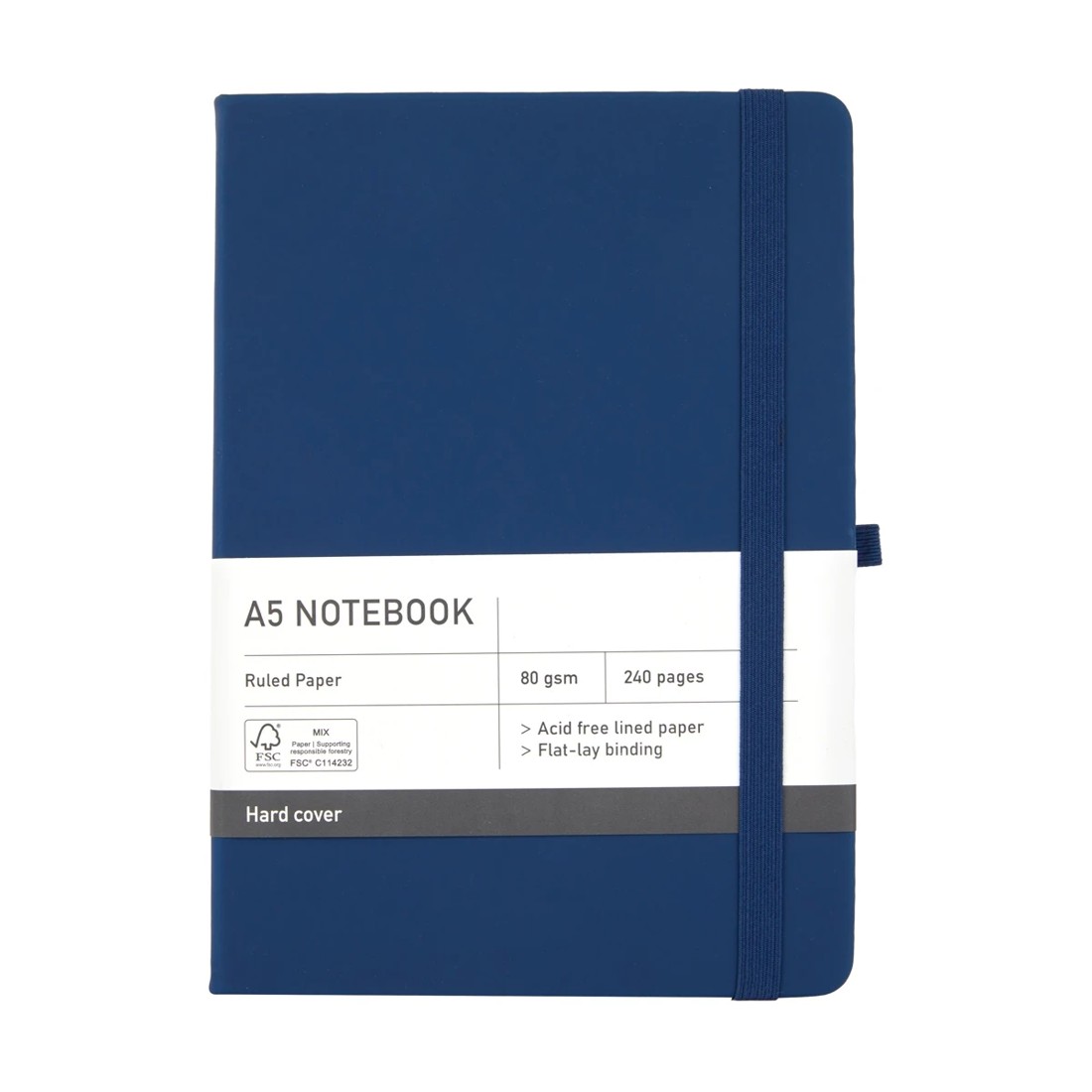 5 A5 Notebook - Navy Blue, 5 of 5
