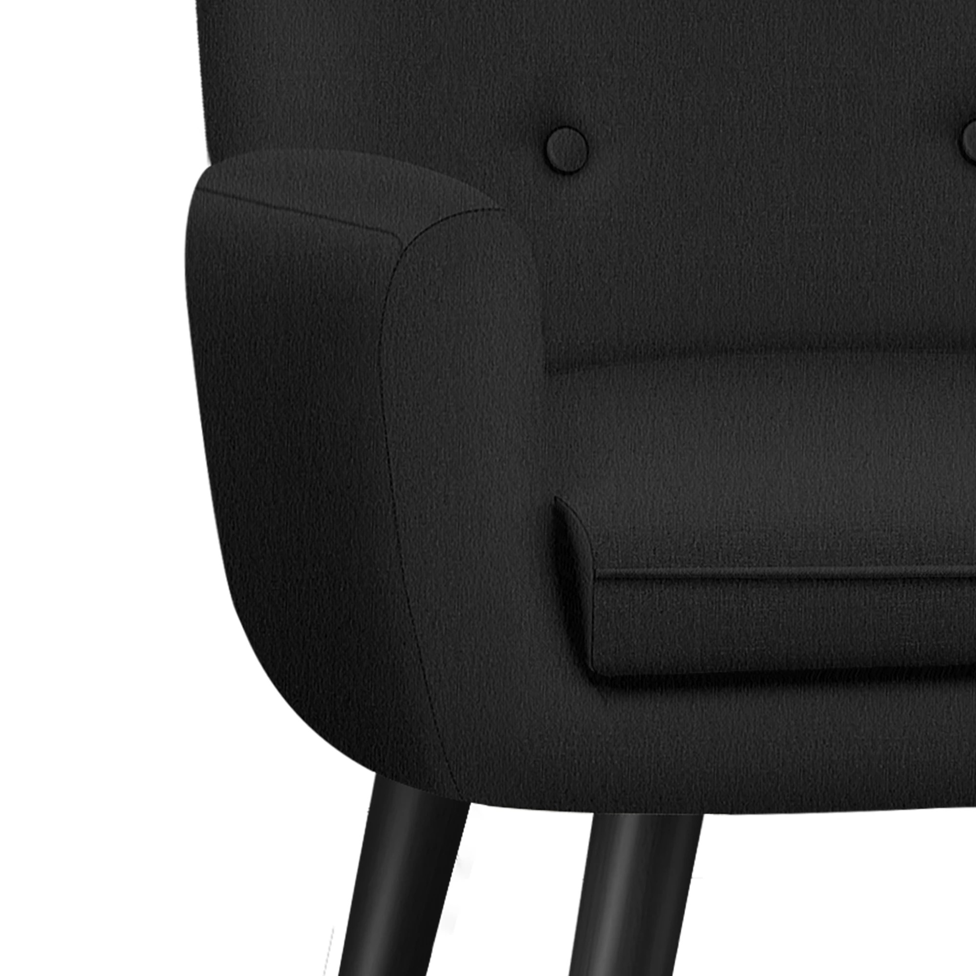 8 Alfordson Armchair Lounge Chair Tub Accent Chairs Fabric Couch Sofa - Black, 8 of 9