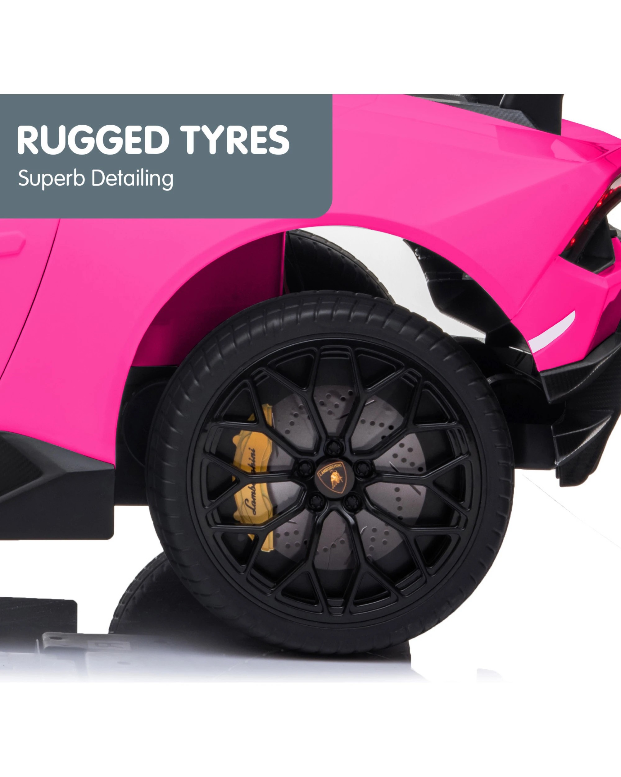 9 Kahuna Lamborghini Performante Kids Electric Ride On Car Remote Control Pink, 9 of 10