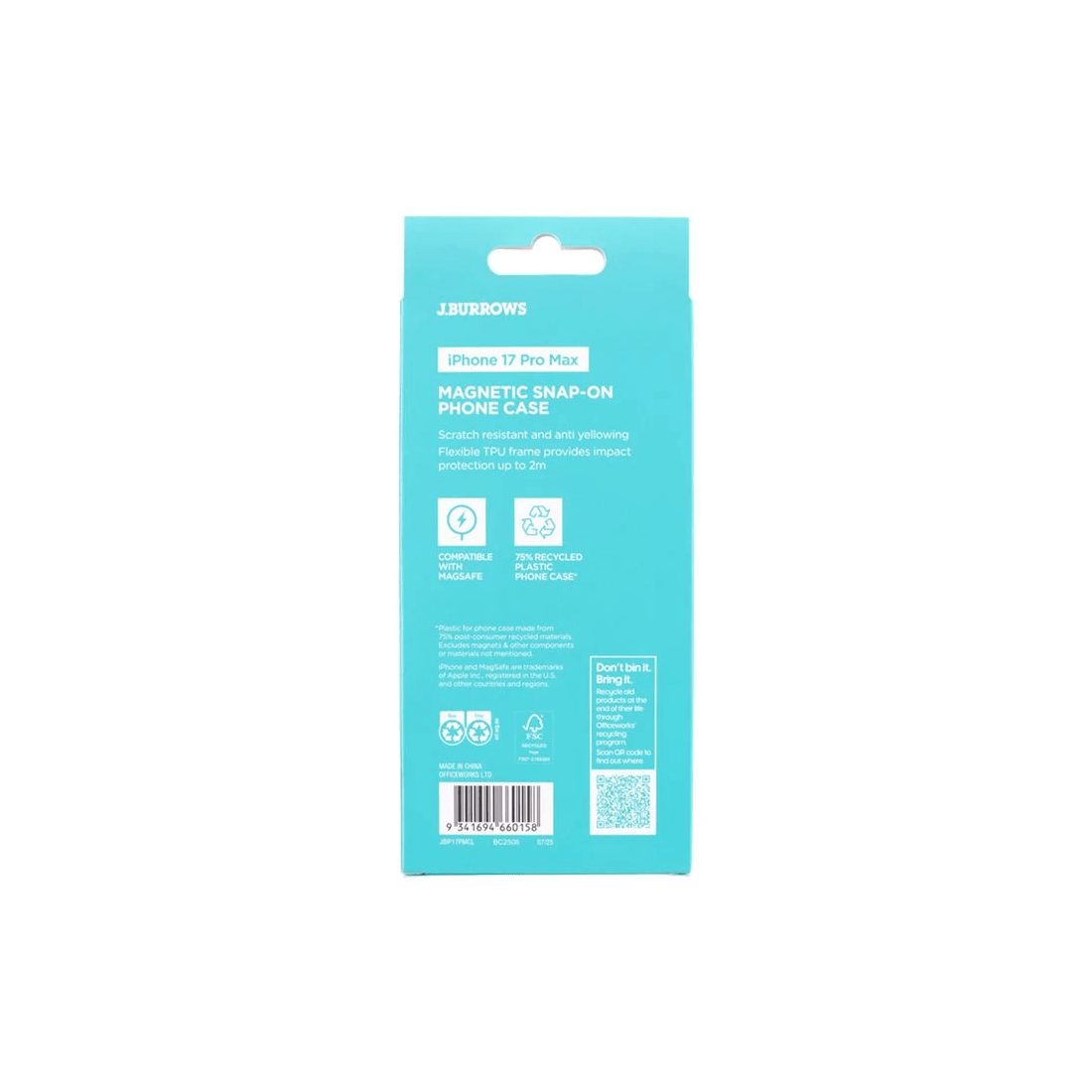 2 J.Burrows MagSafe Case iPhone 17 Pro Max Clear, 2 of 4