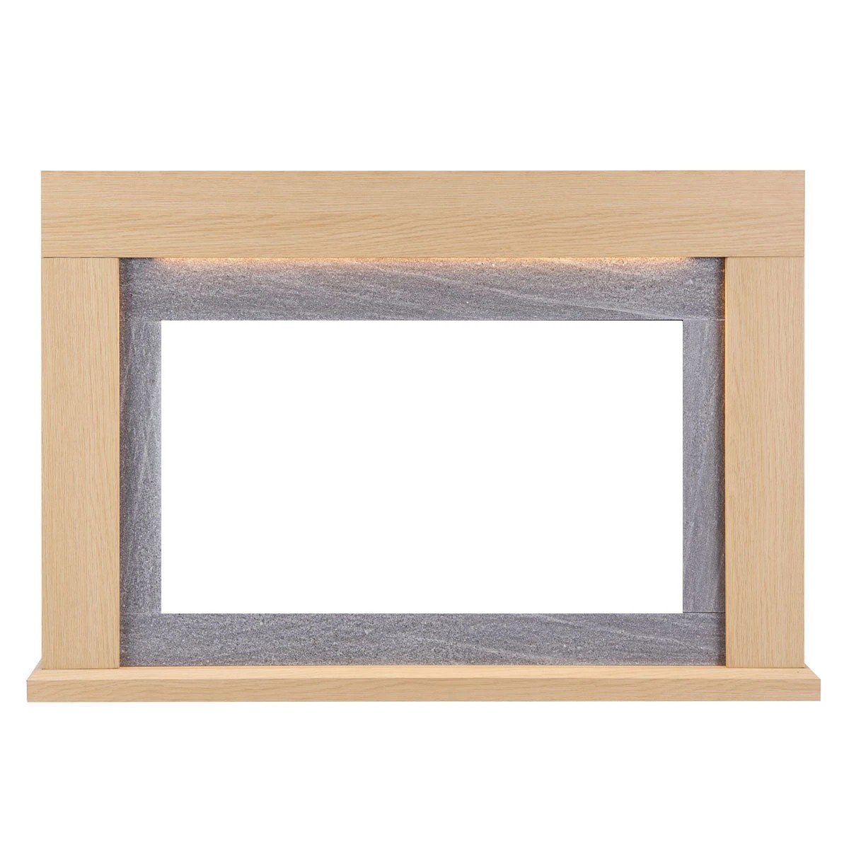 3 Moda Living Ruby Electric Fireplace Heater Natural Oak Mantel Suite - Natural, 3 of 5