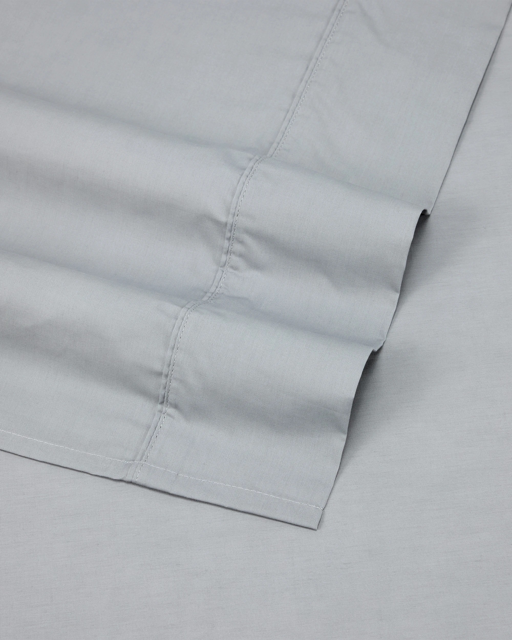 7 250 Thread Count Cotton Rich Sheet Set - King Bed, Light Grey, 7 of 10