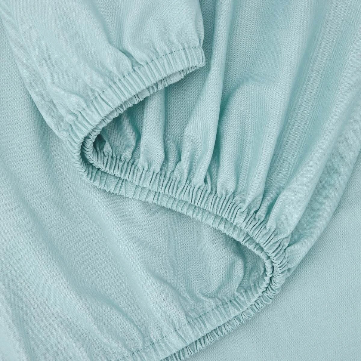 3 180 Thread Count Fitted Sheet - Single Bed, Marine, 3 of 4