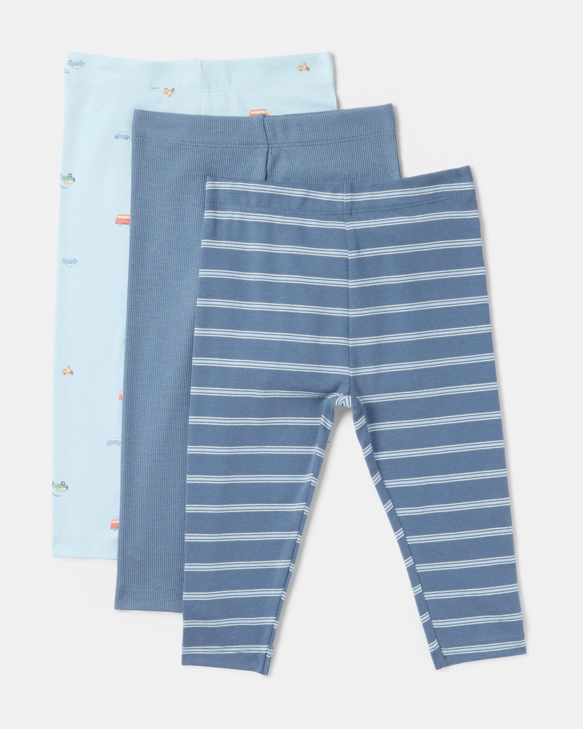 1 3 Pack Print Leggings Ditsy Cars, 1 of 8
