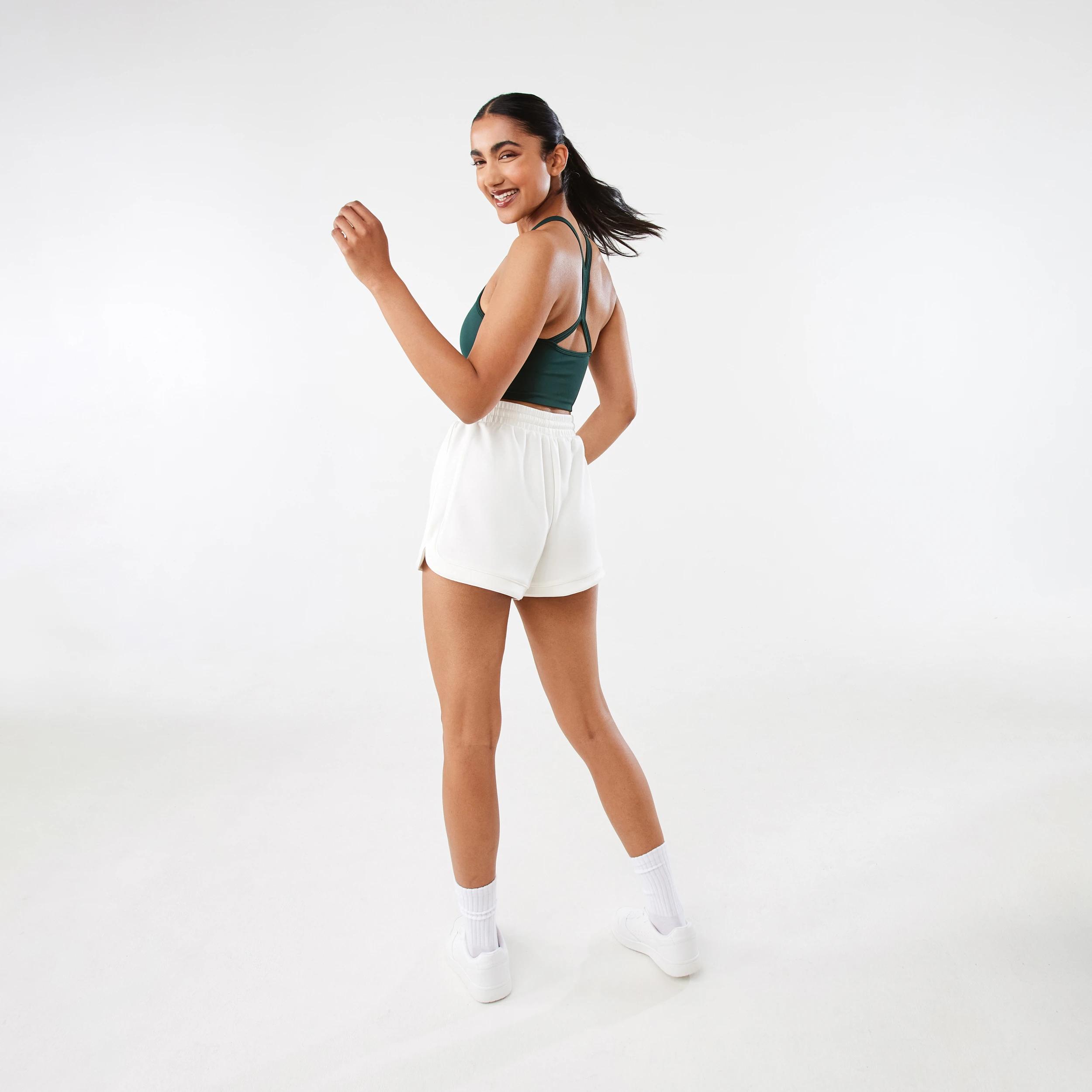 3 Active Womens Scuba Shorts EGRET WHITE, 3 of 7