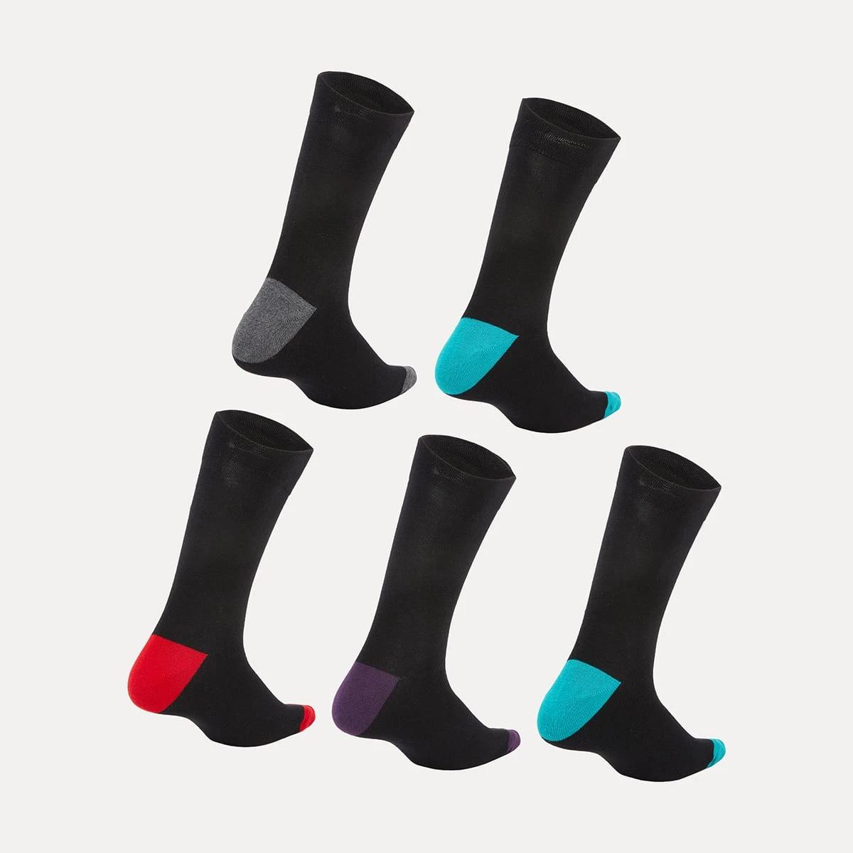 2 5 Pack Embroidered & Plain Socks Veggies, 2 of 3
