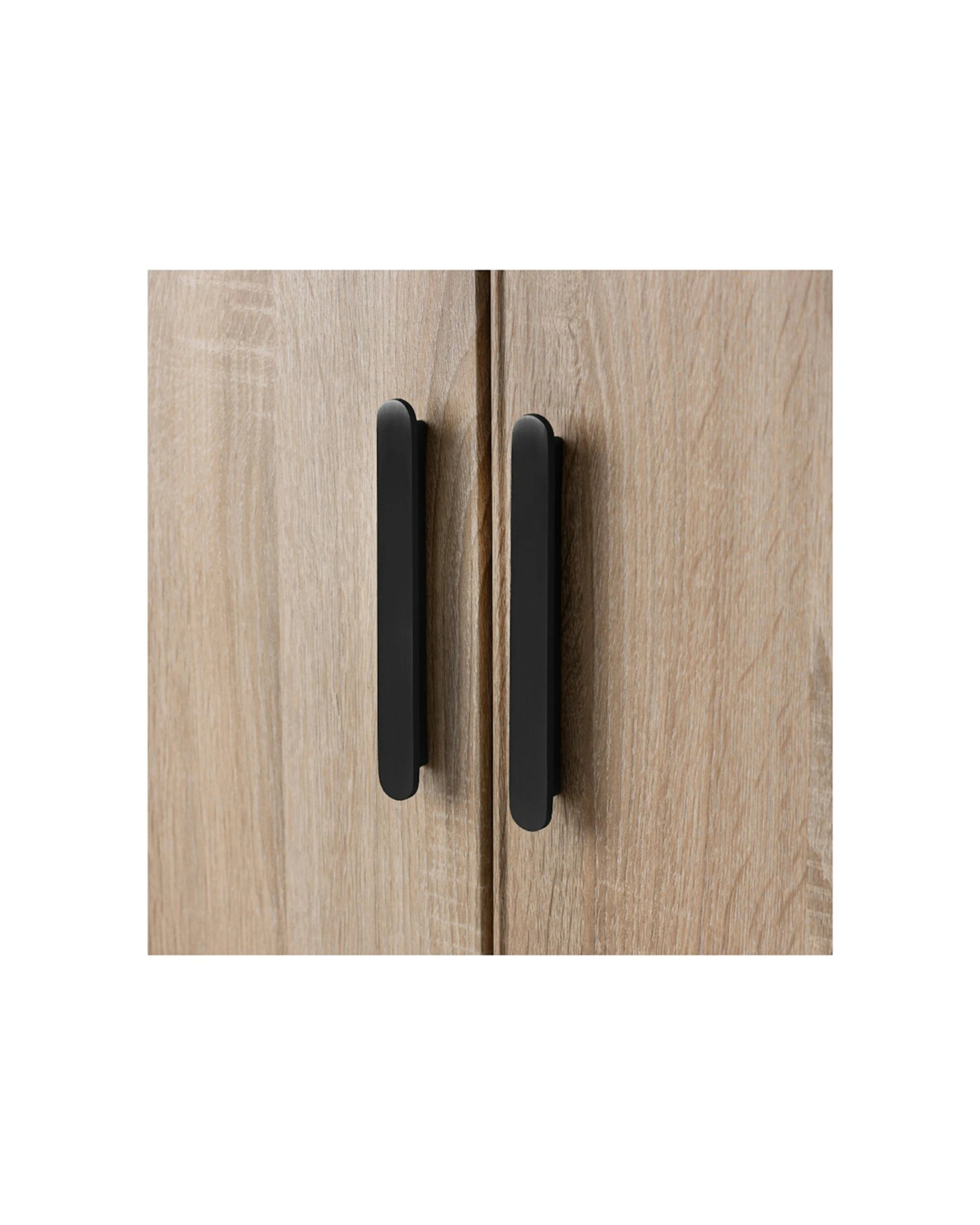 2 European Cabinetry Stockholm Storage Cupboard Slim Oak Oval Handle - Natural, 2 of 5